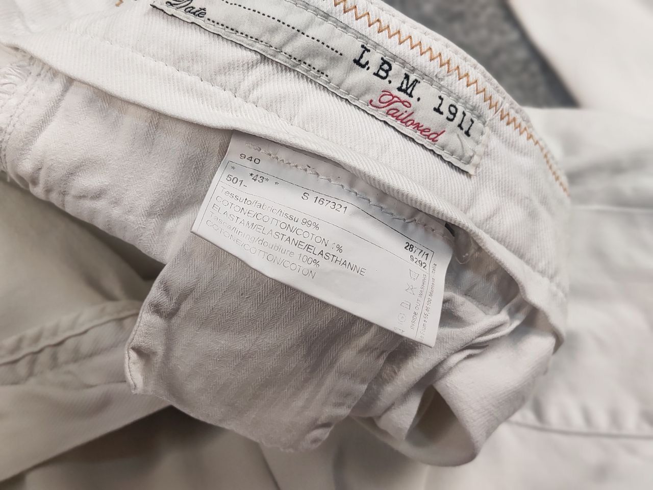 Designer × L.B.M. 1911 L.B.M.1911 Italy Design White Cotton Cargo Trouser Pants Size US 32 / EU 48 - 18 Thumbnail