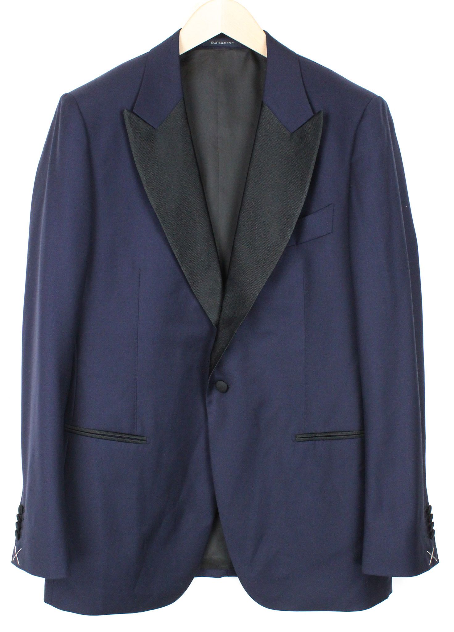 Suitsupply LAZIO UK42R Blue Wool S130 3 Piece Suit 67636 Size 42R - 2 Thumbnail