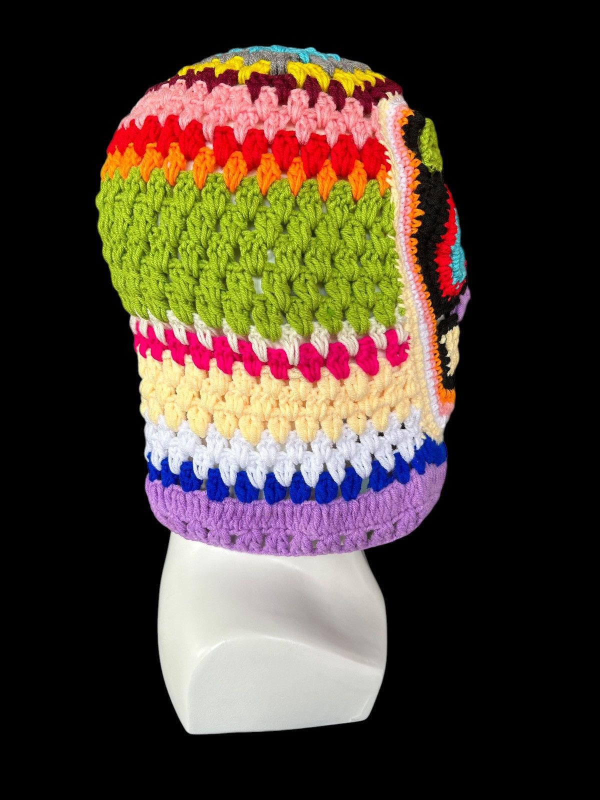 Japanese Brand × Vintage Very Rare Crochet Knitted Handmade Balaclava Masked ☠️☠️ Size ONE SIZE - 7 Thumbnail