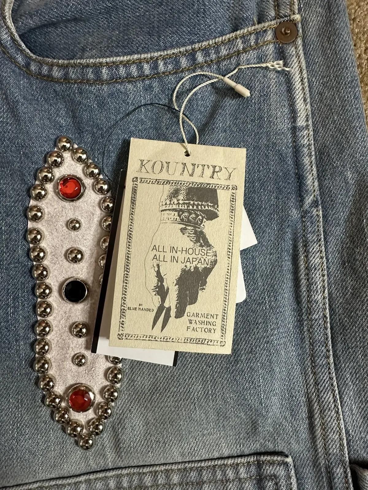 Kapital × Kapital Kountry Kapital Studded 14oz Denim Shorts Size US 32 / EU 48 - 5 Thumbnail