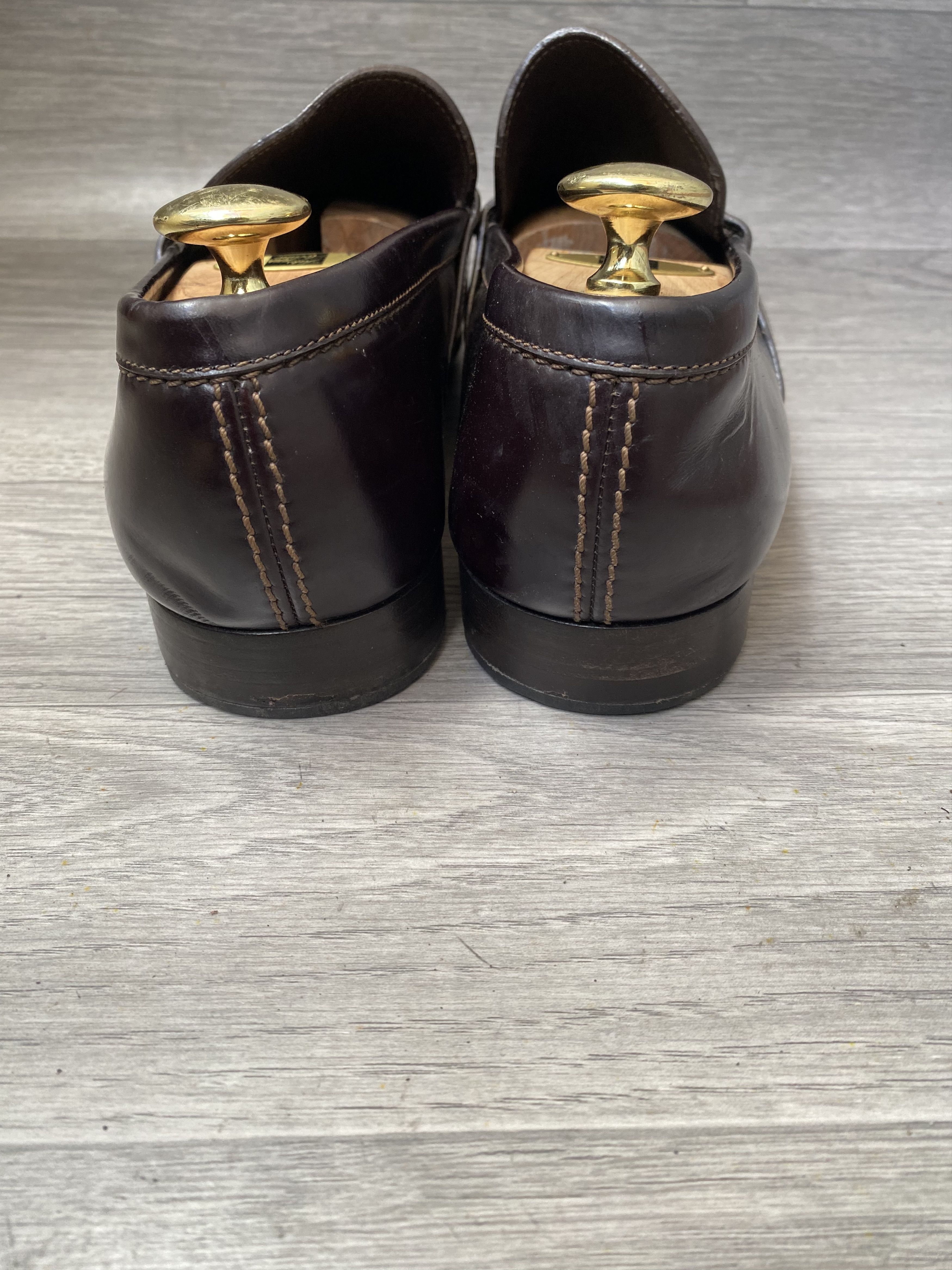 Louis Vuitton Louis Vuitton damier burgundy slip on penny loafer Size US 9.5 / EU 42-43 - 8 Thumbnail