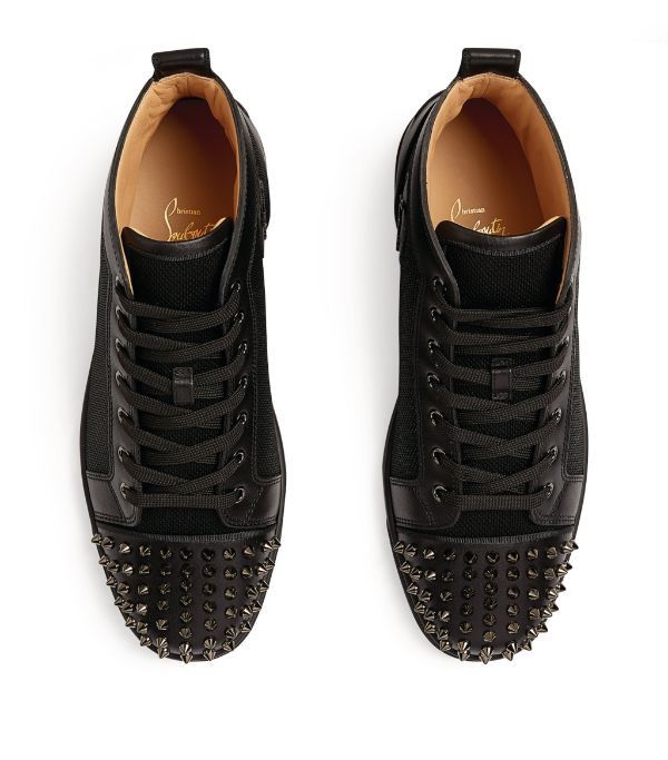 Christian Louboutin o1bcso1str1024 Lou Spikes in Black Size US 12 / EU 45 - 3 Thumbnail