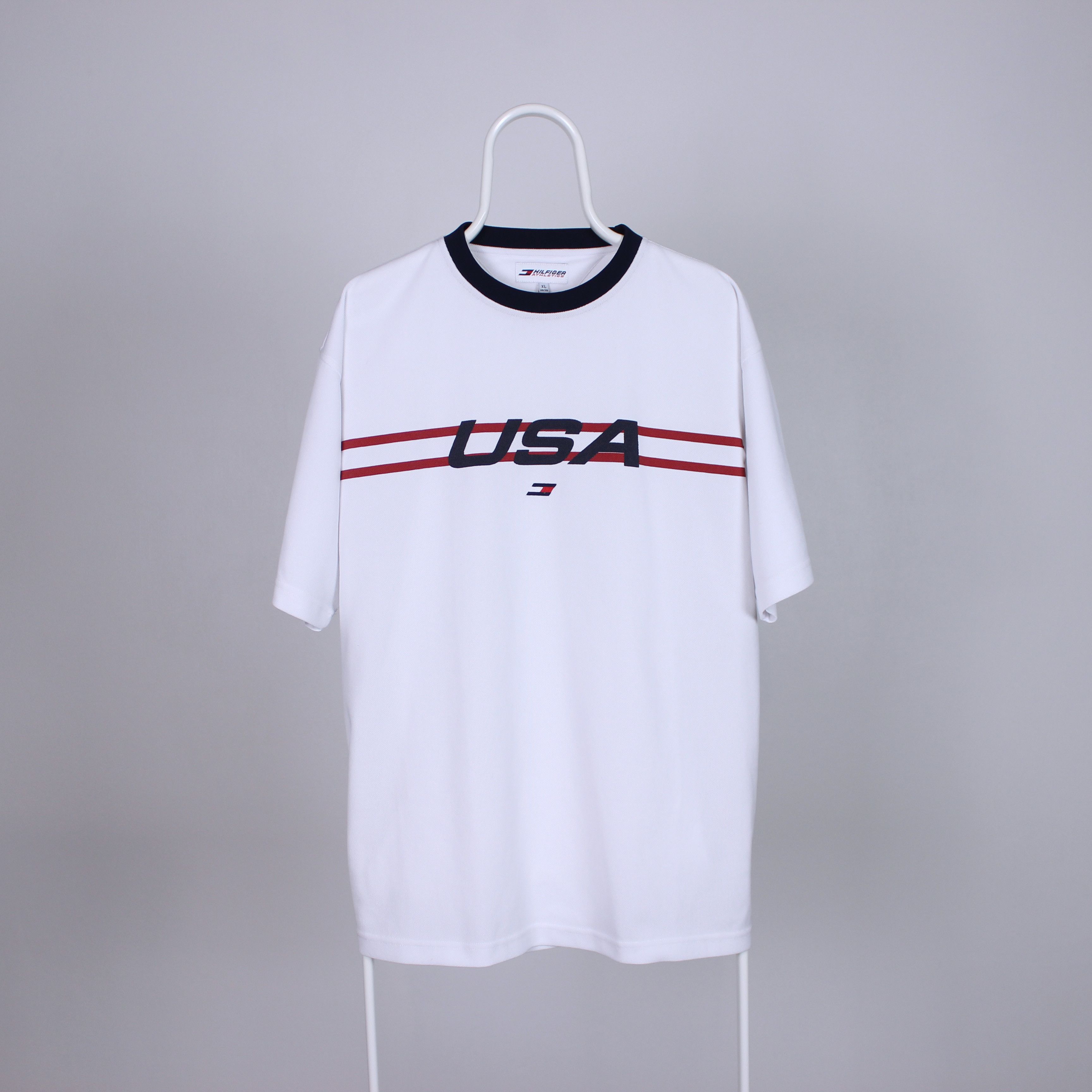 Other Tommy Hilfiger TH vintage big logo centr t shirt USA Size US XL / EU 56 / 4 - 3 Thumbnail