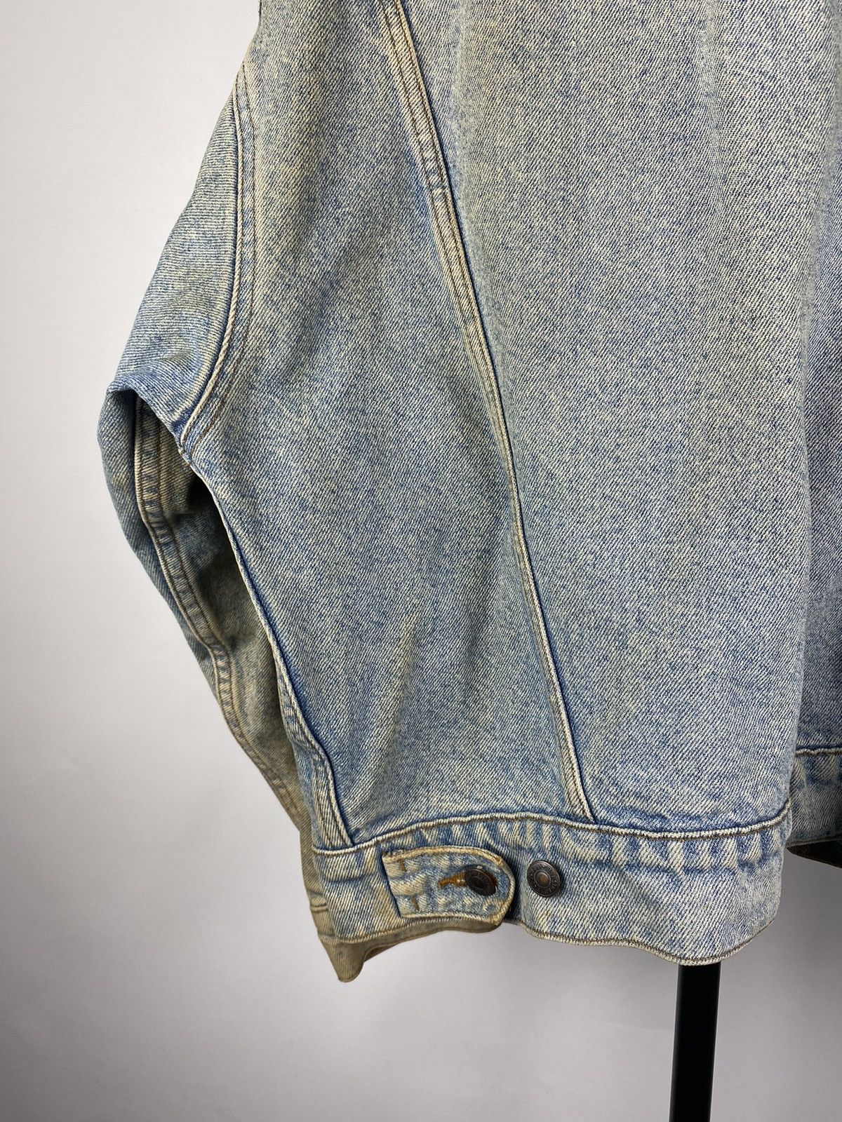 Levi's × Vintage 80s🔥Levis 598 Usa Blue Dirty Vntg Insulated Denim Jacket Size US L / EU 52-54 / 3 - 18 Thumbnail