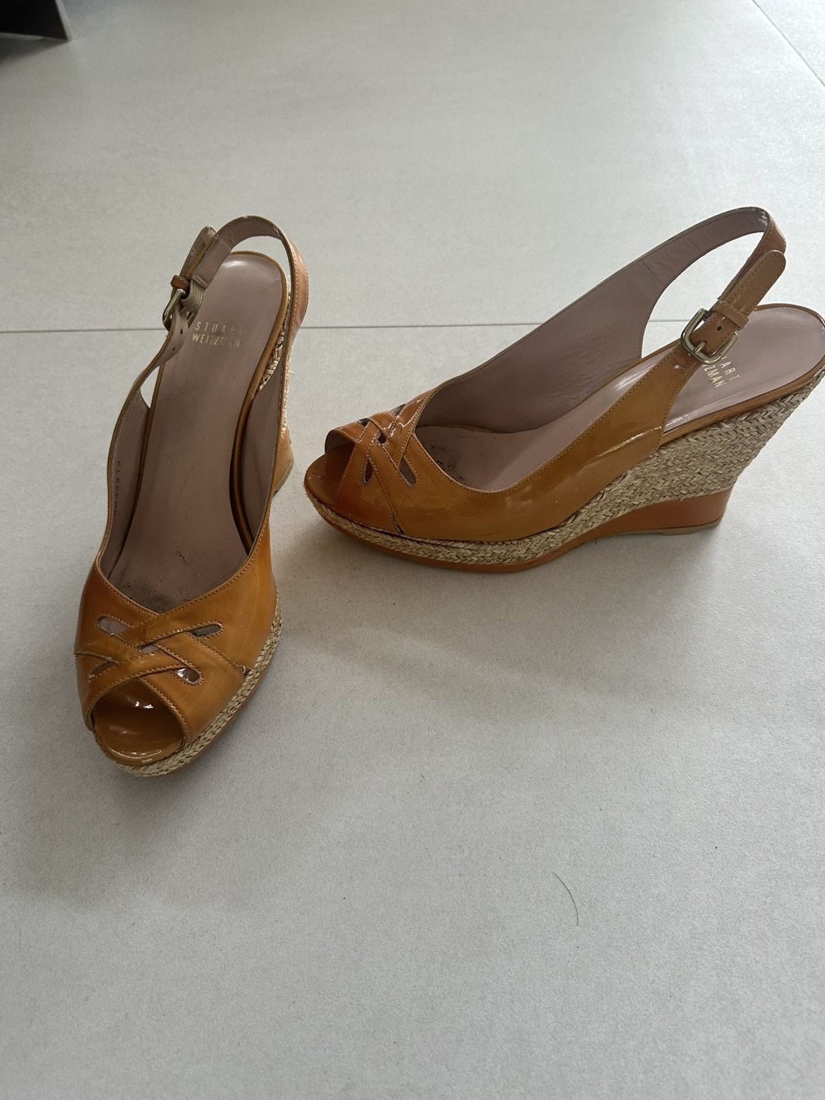 Stuart Weitzman Stuart Weitzman Patent Leather espadrille Sandals sz 9.5 Size US 9.5 / IT 39.5 - 3 Thumbnail