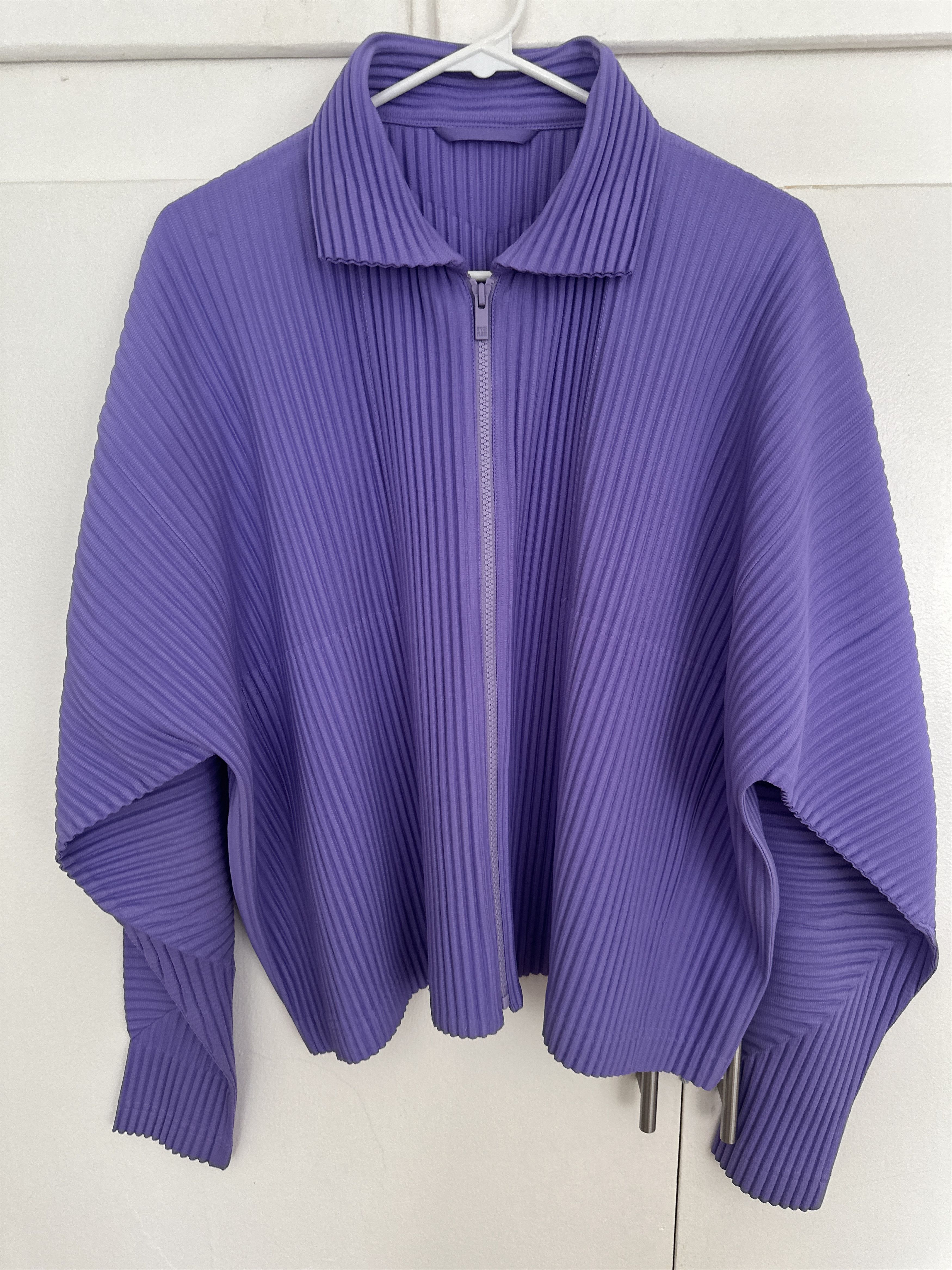 Homme Plisse Issey Miyake Pleated loose-fit dolman-sleeved woven jacket Size US M / EU 48-50 / 2 - 2 Thumbnail