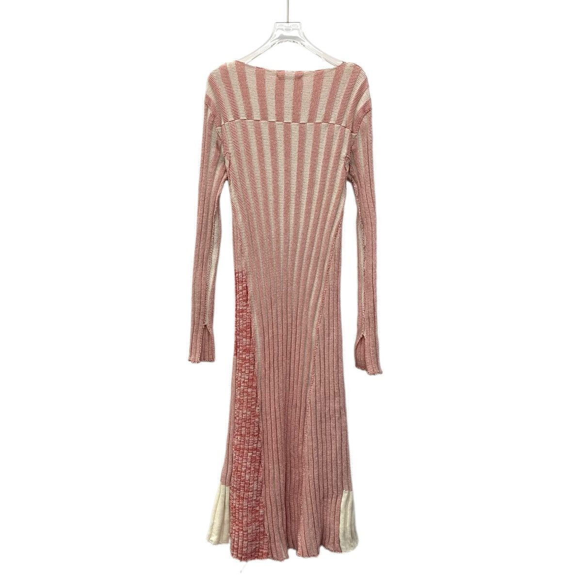 Celine Celine Pink Vertical Stripe Cotton Long Sleeve Knit Dress Size M / US 6-8 / IT 42-44 - 2 Thumbnail