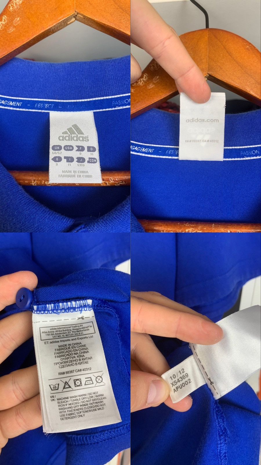 Adidas Adidas France 2012 Polo T-shirt Size US XL / EU 56 / 4 - 7 Thumbnail