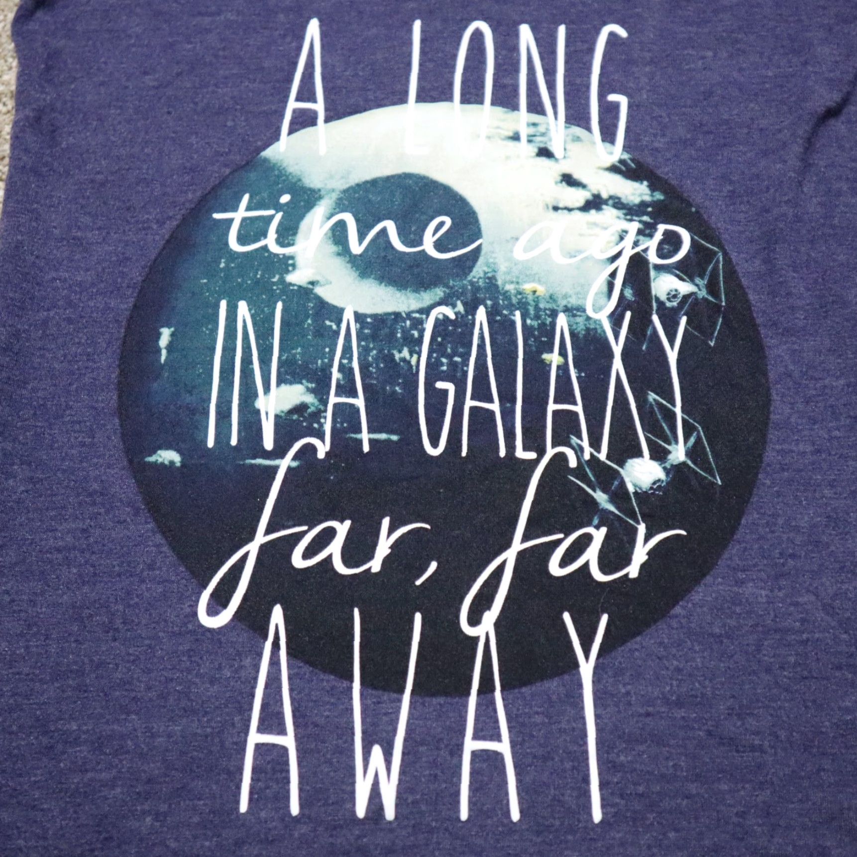 Vintage Star Wars T-Shirt Women’s Size S Small Galaxy Graphic Crew Neck Blue 100% Cotton Fifth Sun Shirt Graphic Tee Vintage No Size S / US 4 / IT 40 - 2 Thumbnail