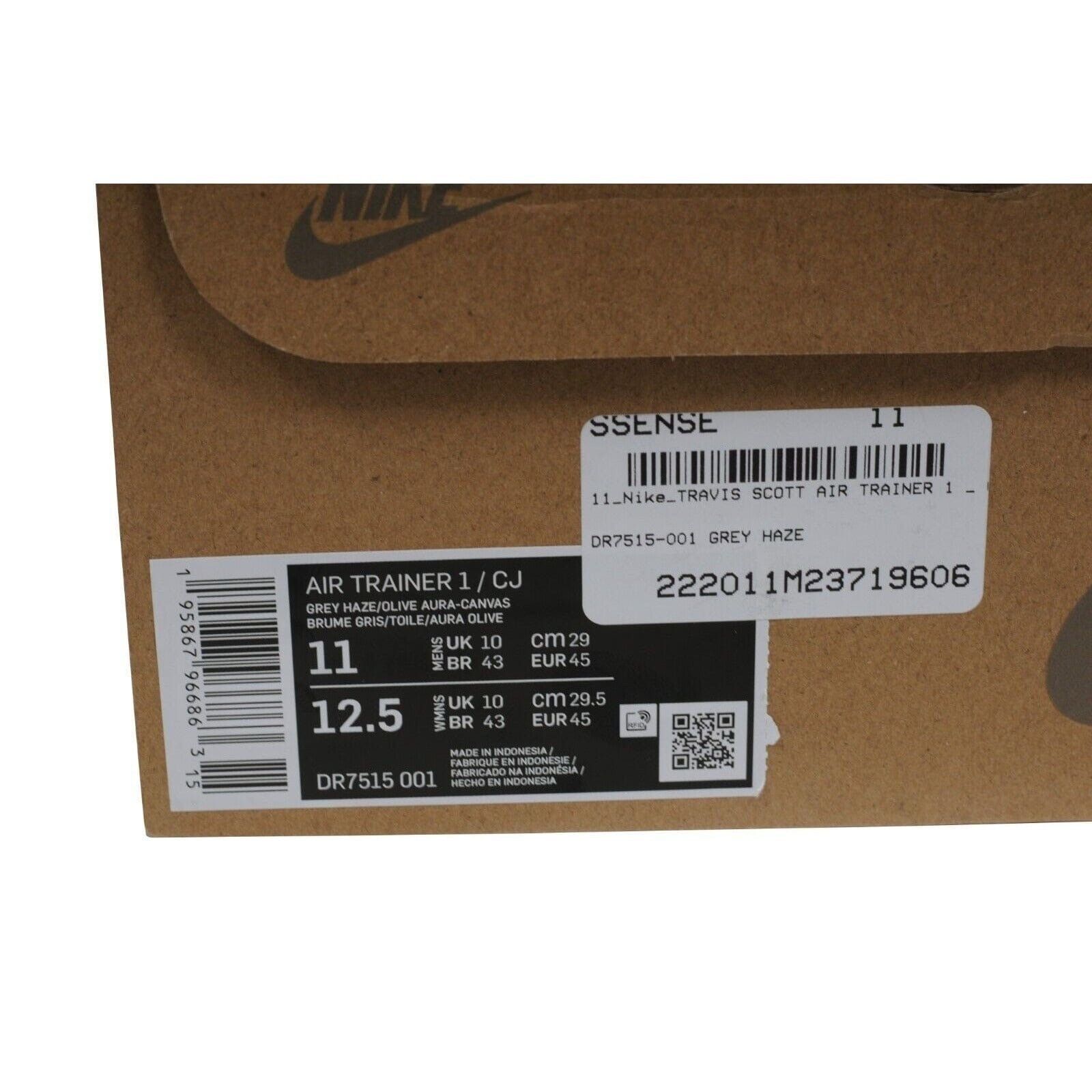 Nike × Travis Scott Cactus Jack Air Trainer 1 CJ SP Sneakers Grey Haze Mid Size US 11 / EU 44 - 14 Thumbnail