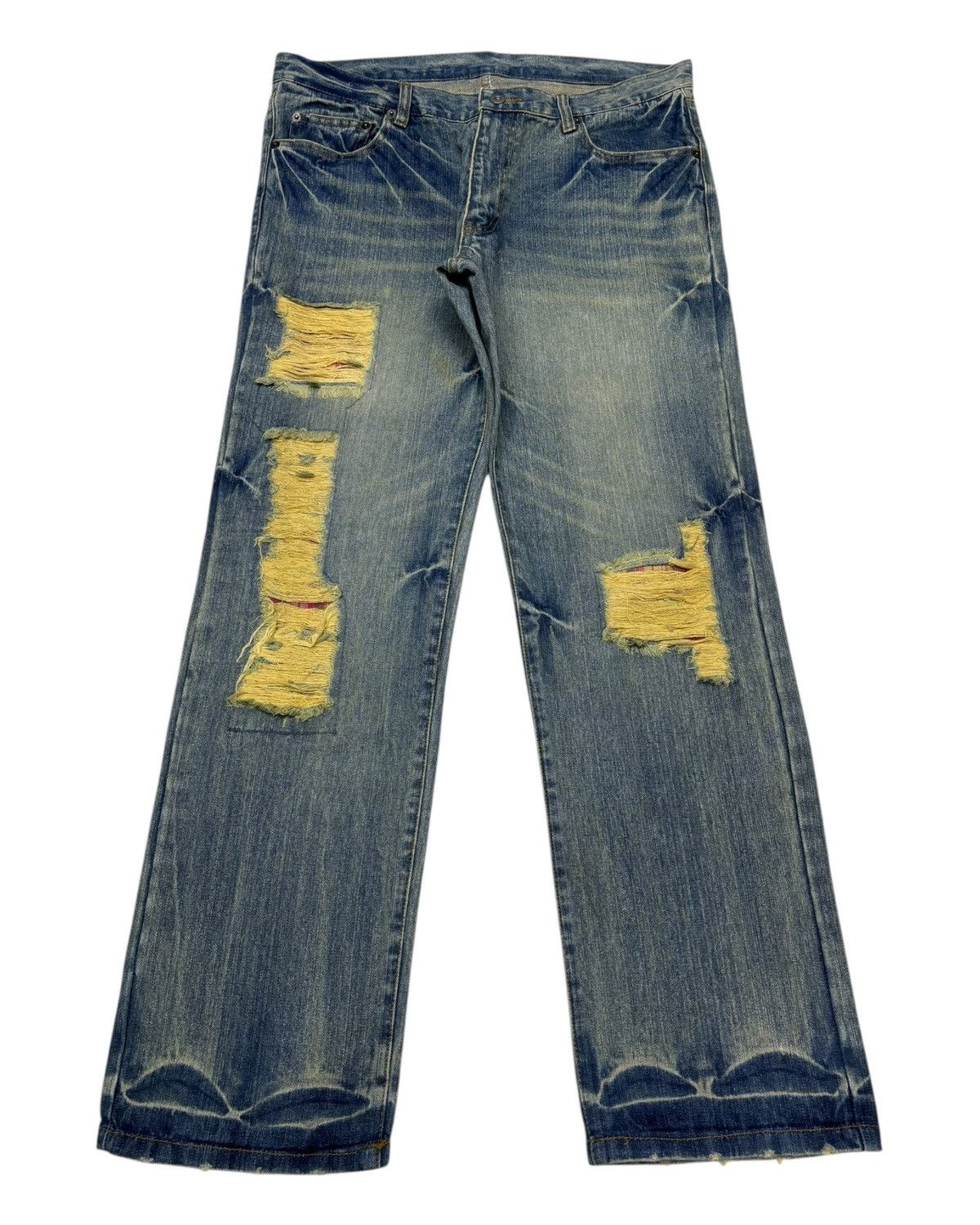 Isamu Katayama Backlash Vintage Japanese Baggy Loose Distressed Denim Jeans Size US 36 / EU 52 - 1 Thumbnail