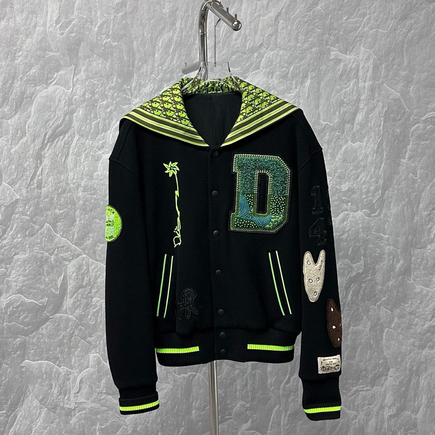 Dior dior travis scott pearl collar baseball jacket Size US M / EU 48-50 / 2 - 1 Thumbnail