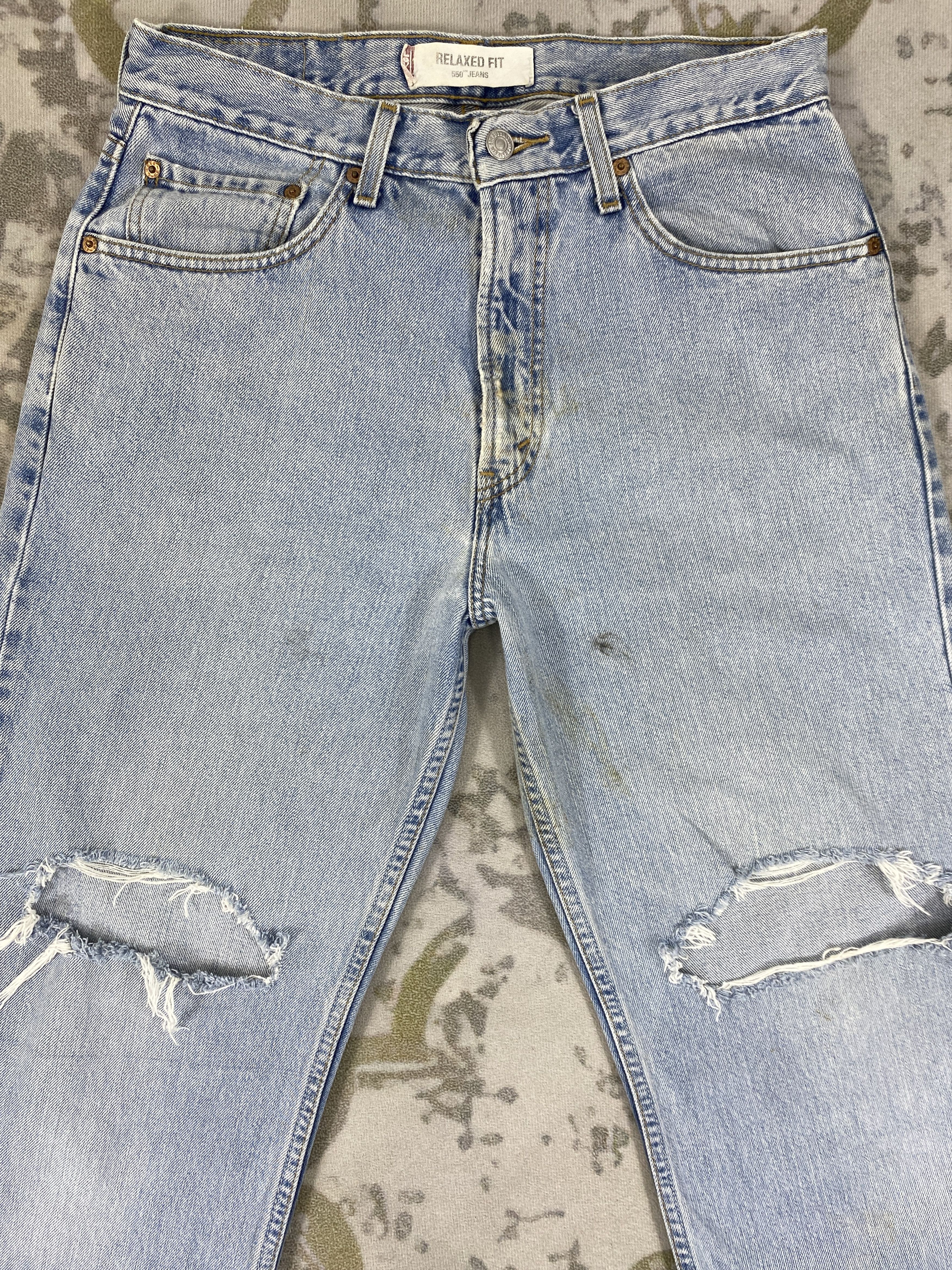 Levi's Mid Blue Vintage Levi's 550 Jeans 31x32.5 Denim -SJ195 Size US 31 - 3 Thumbnail