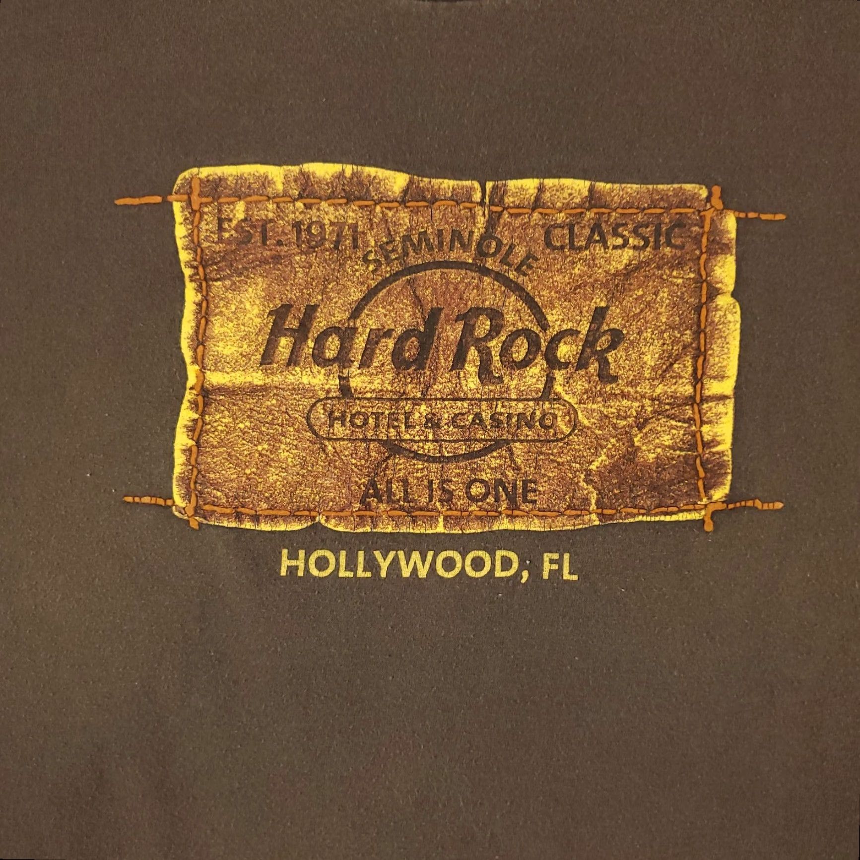 Hard Rock Cafe Hard Rock Cafe T Shirt Mens XL Brown Hollywood Graphic Casual Short Sleeve Size US XL / EU 56 / 4 - 2 Thumbnail