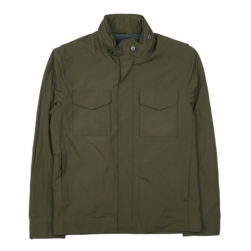 Image of Loro Piana O1Loc1C0424 Fal5139 Traveller Bomber Windmate Storm In Green, Men's (Size 2XL)