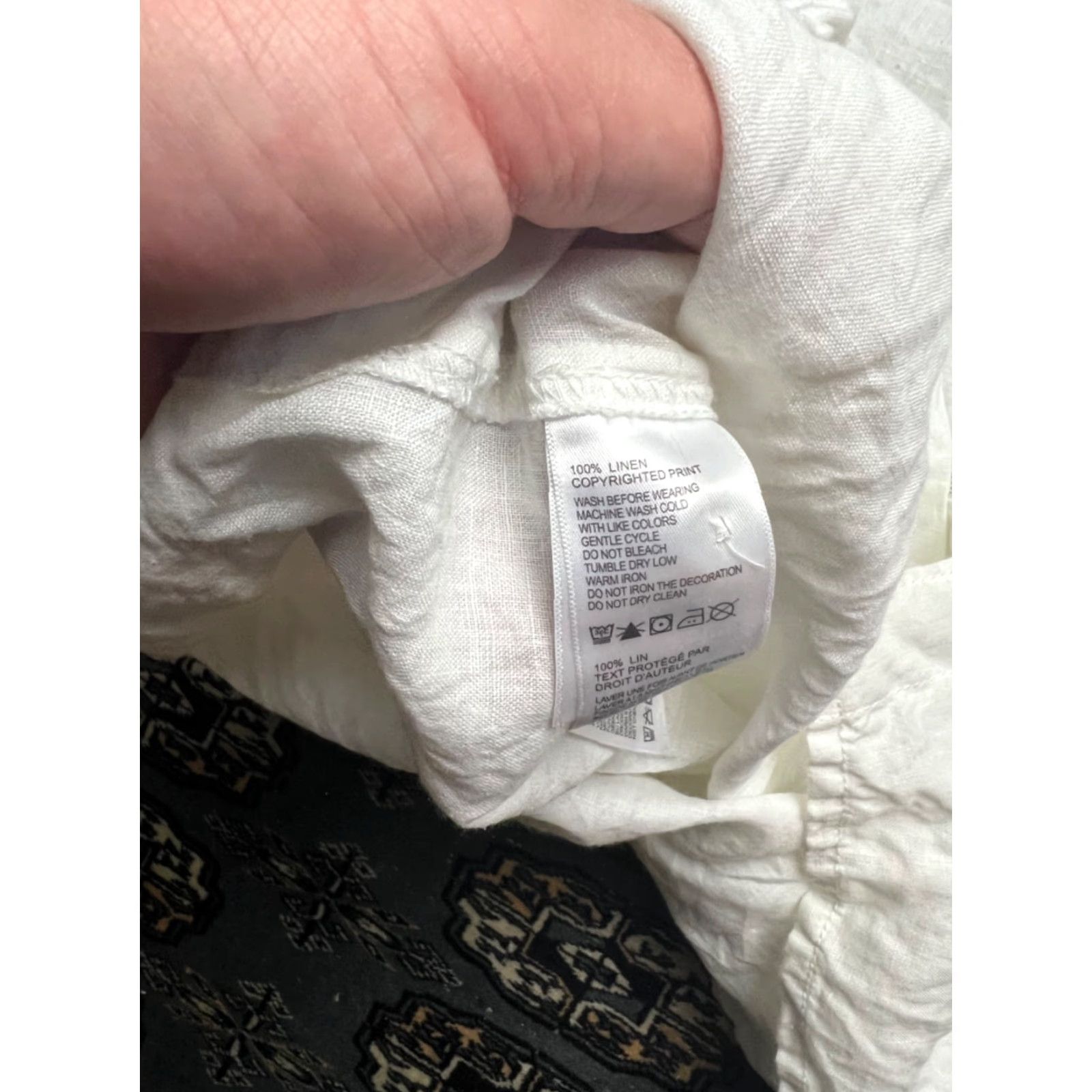 Tommy Bahama VINTAGE Tommy Bahama Long Sleeve Shirt 2XL White Linen Button-Up 25 Years of Paradise Mens Size US XXL / EU 58 / 5 - 8 Thumbnail