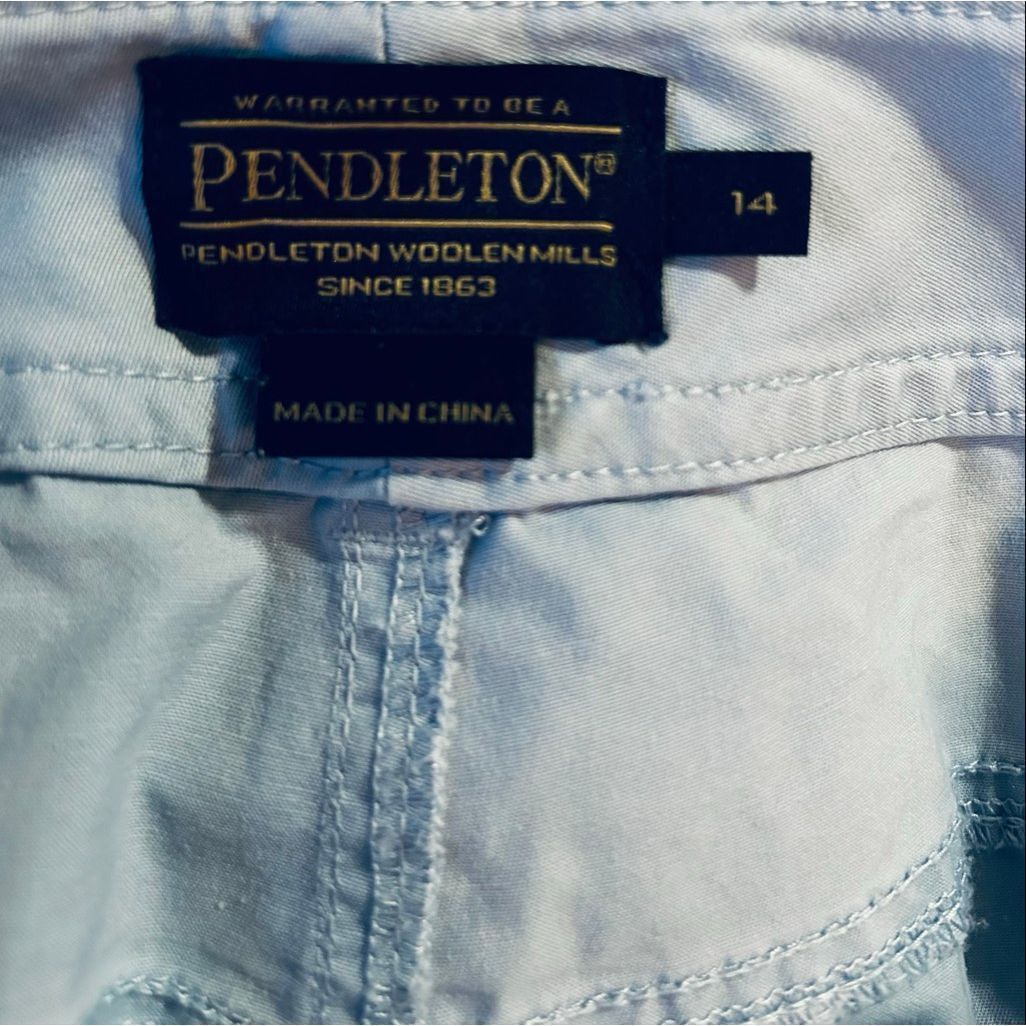 Pendleton Pendleton Womens Blue Chino Cotton Pants Size 14 Size 36" / US 14 / IT 50 - 3 Thumbnail