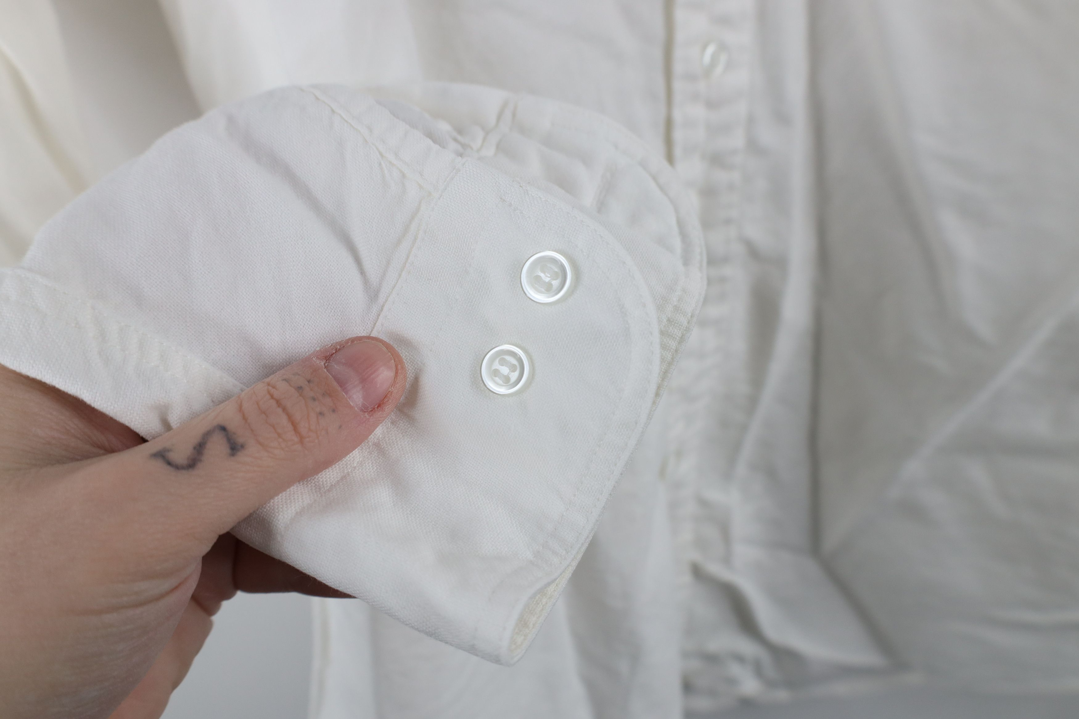 Vintage Vintage 70s Macys Needle Collared Button Down Shirt White Size US M / EU 48-50 / 2 - 8 Thumbnail