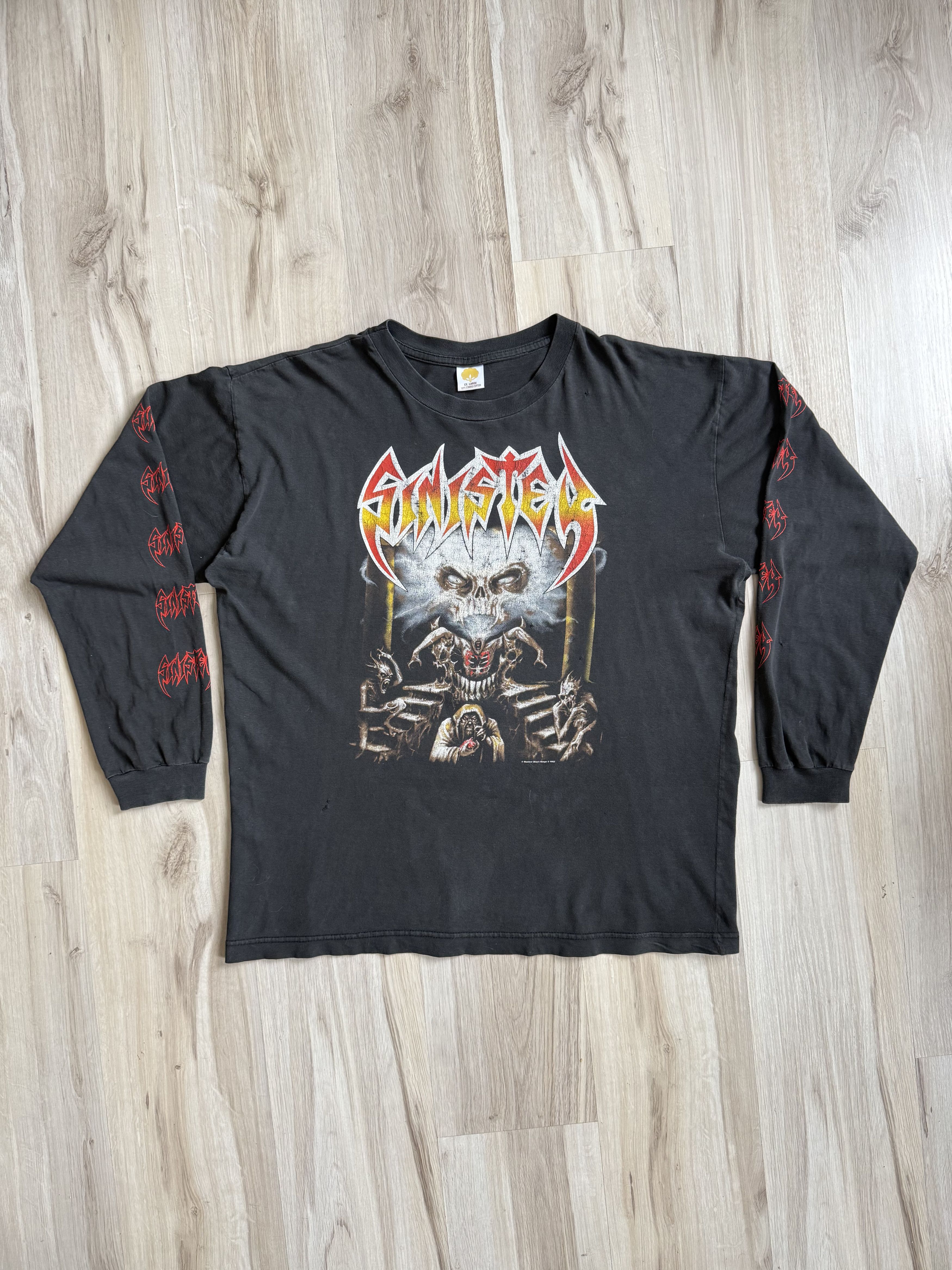 Band Tees Vintage Sinister 1993 Diabolical Summoning 90s metal rare Size US XL / EU 56 / 4 - 9 Thumbnail