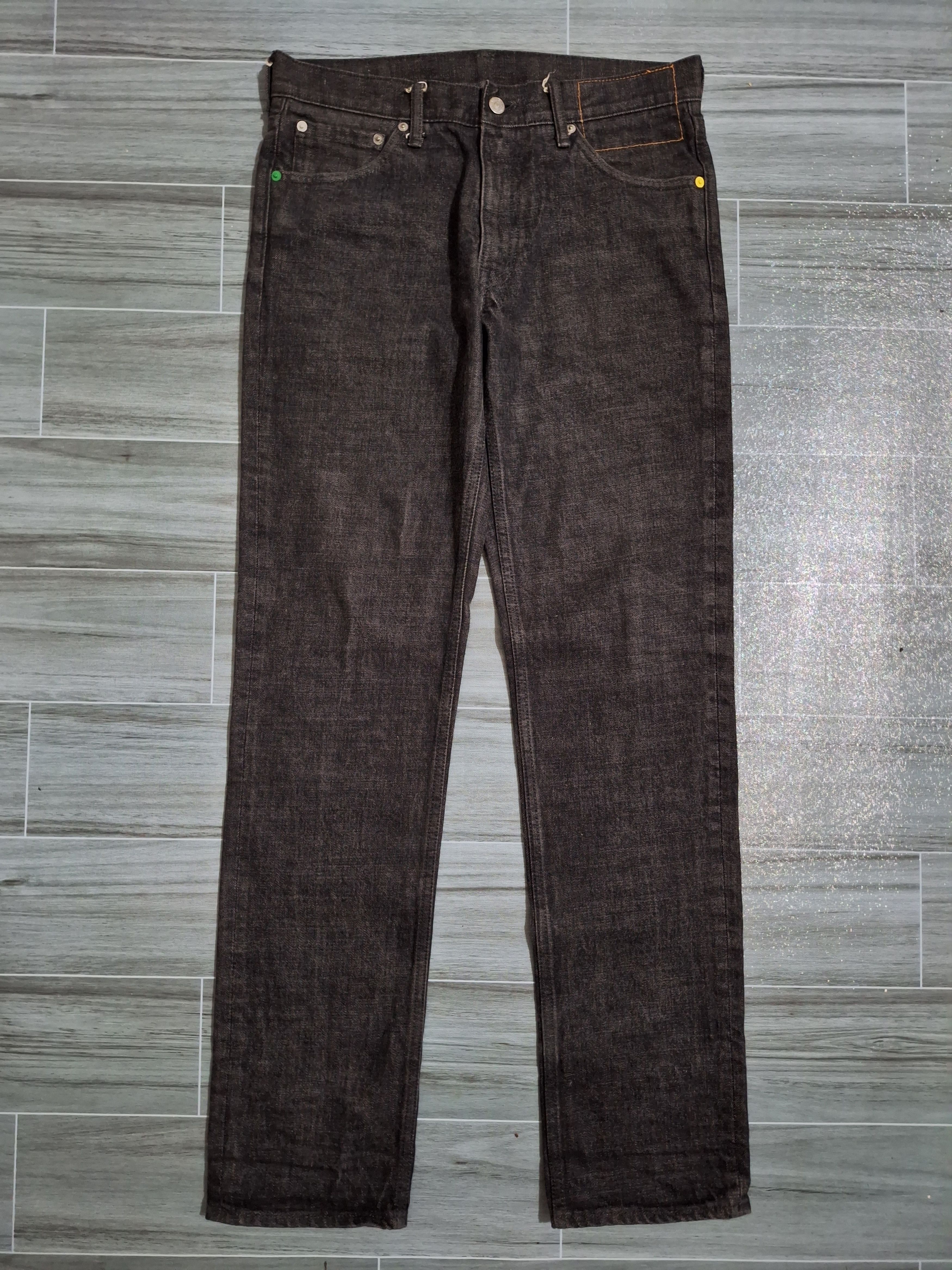 VISVIM fluxus serge de nimes Denim Pants Jeans Patch W32 L30