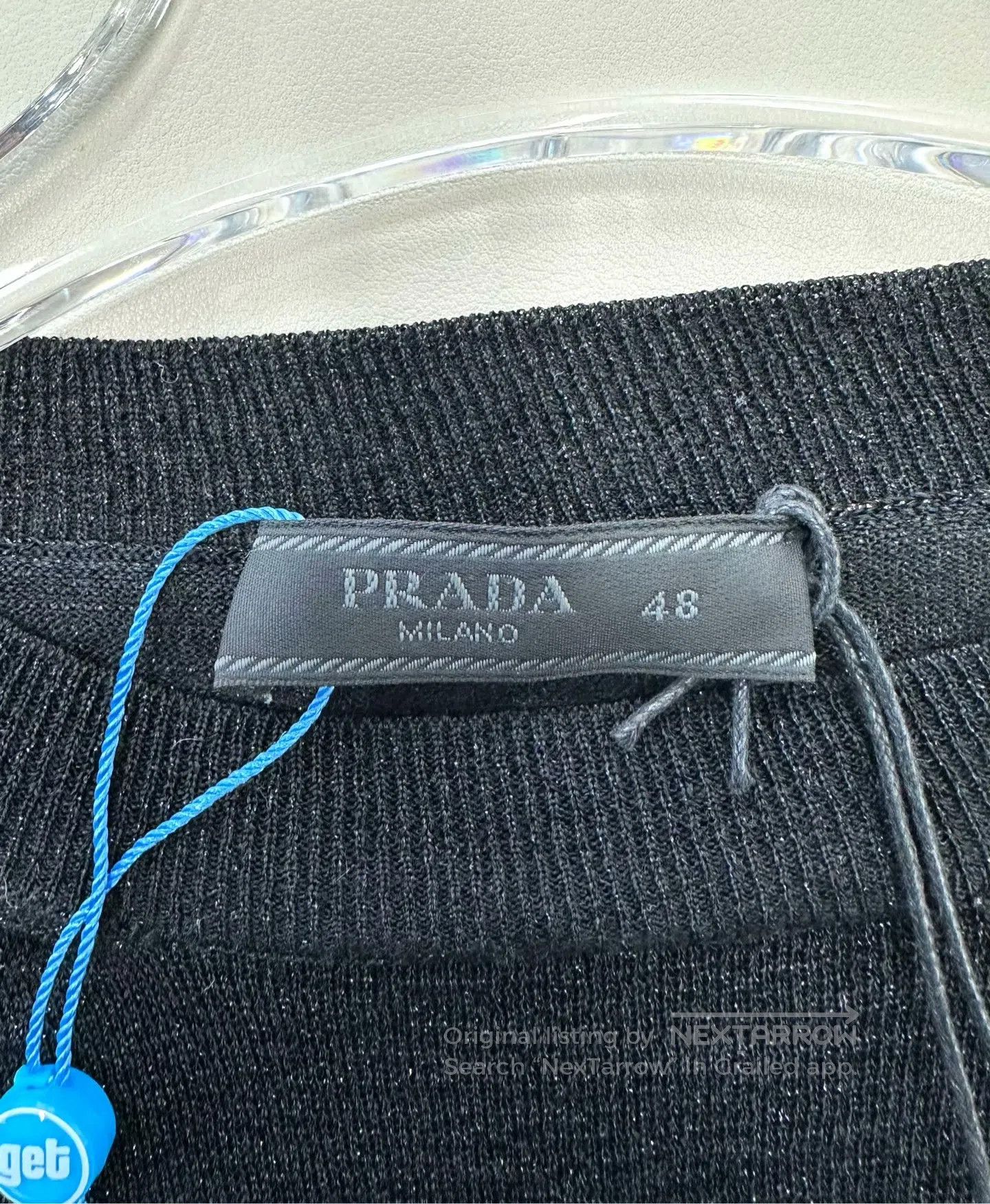 Prada Prada Black Letter Logo Wool Knit Sweater| Size US M / EU 48-50 / 2 - 3 Thumbnail