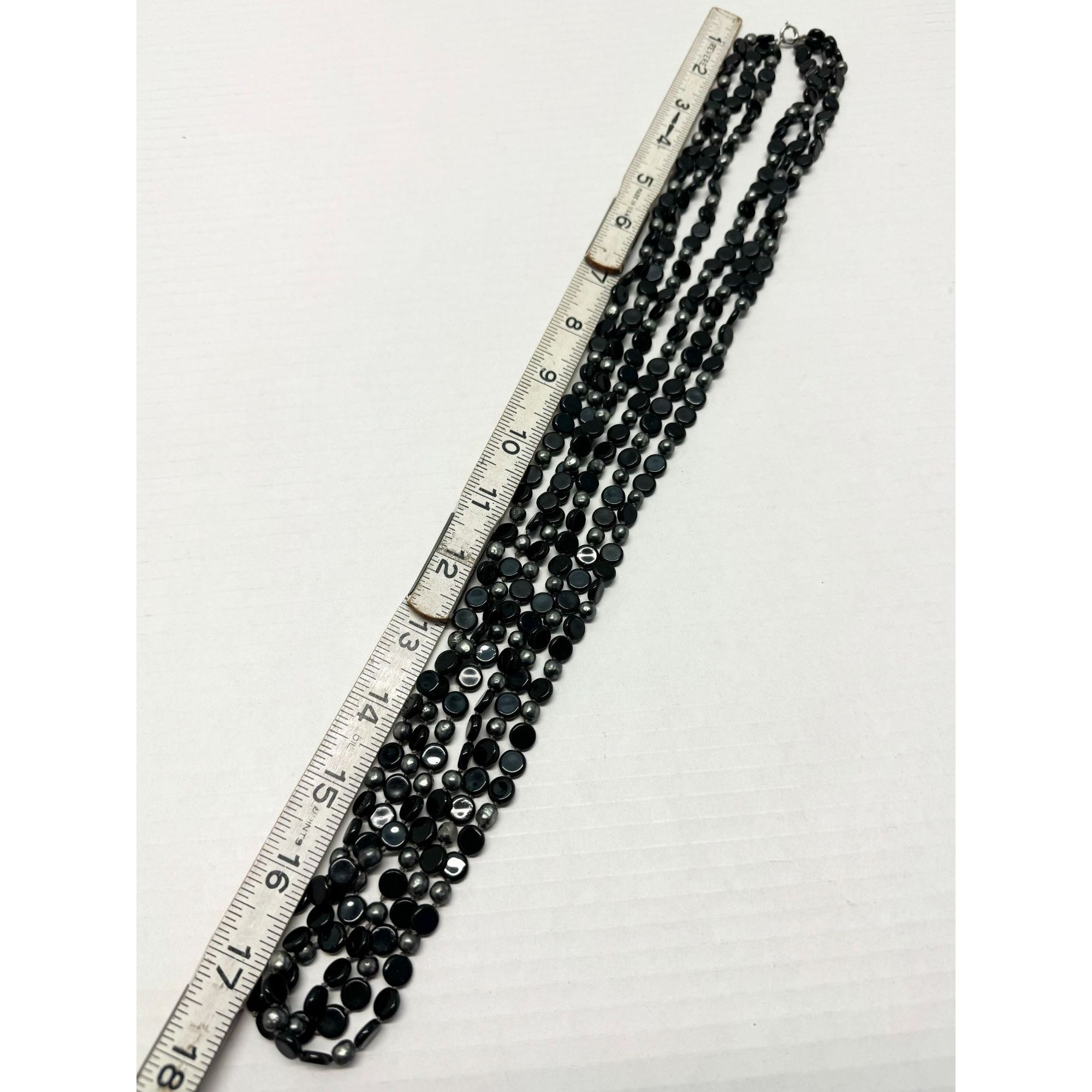 Vintage Vintage black multi strand glass beaded necklace Size ONE SIZE - 6 Thumbnail