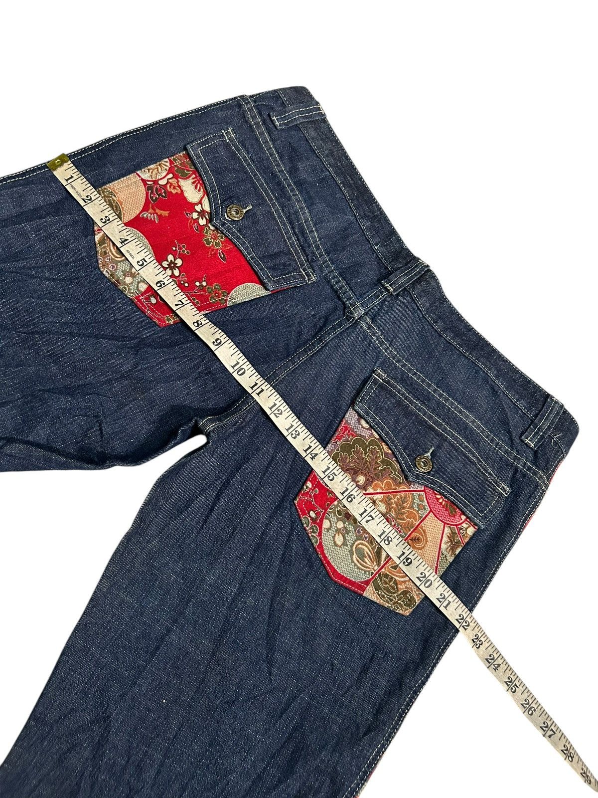 If Six Was Nine × KMRii × Le Grande Bleu (L.G.B.) Flare Japanese Tradisional Style Huo Jing Jeans Denim ☠️☠️ Size US 37 - 15 Thumbnail