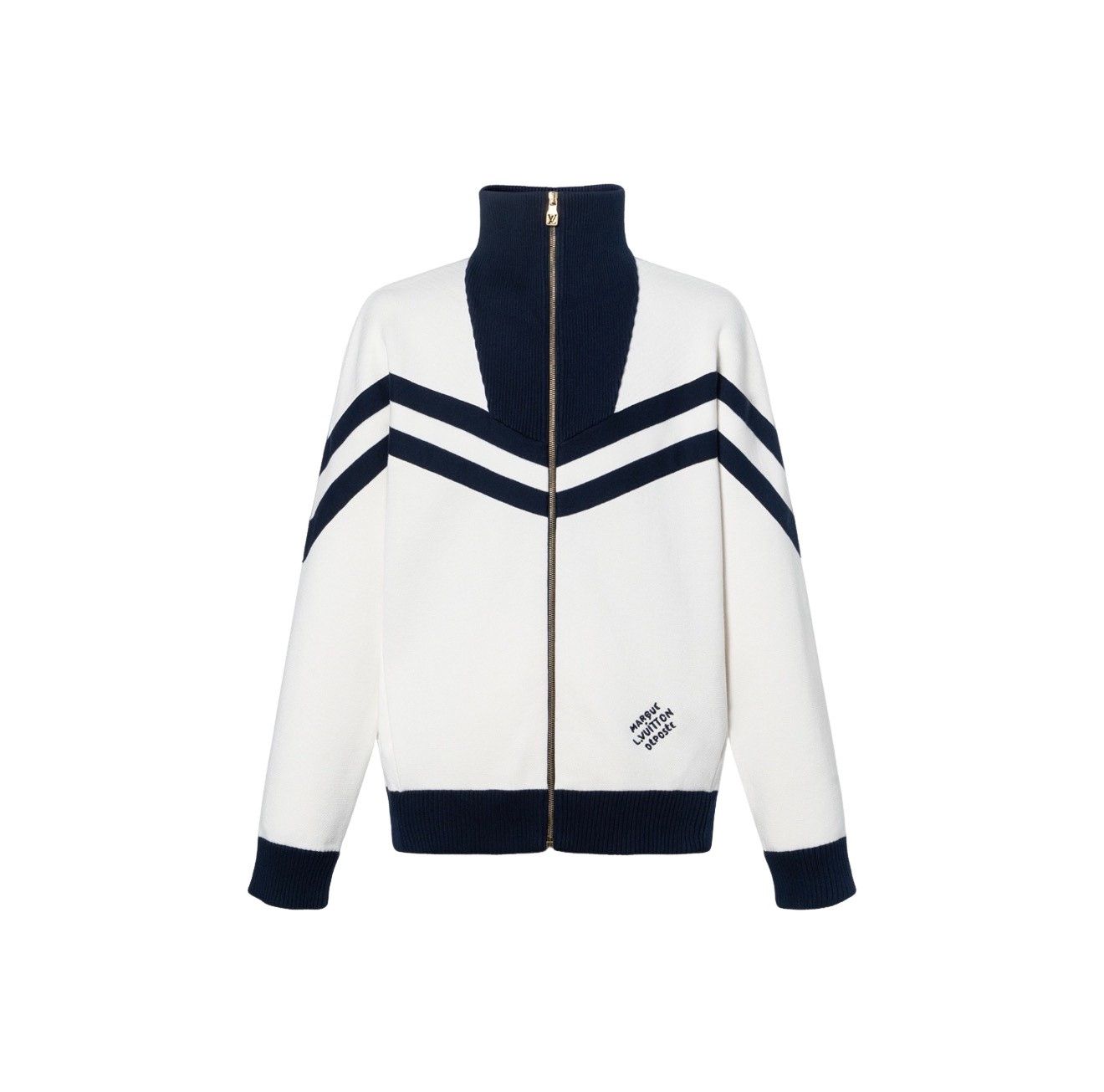 Louis Vuitton Louis Vuitton Striped Knit Zip Jacket Size L Size US L / EU 52-54 / 3 - 1 Thumbnail