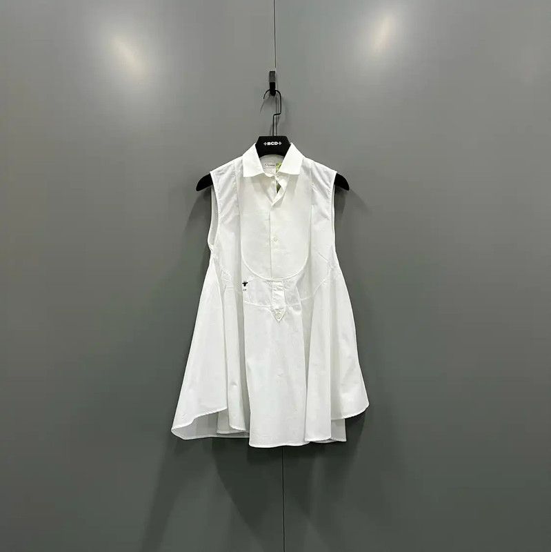 Dior Dior Summer White Cotton Dress for Women 0089 Size M / US 6-8 / IT 42-44 - 1 Thumbnail
