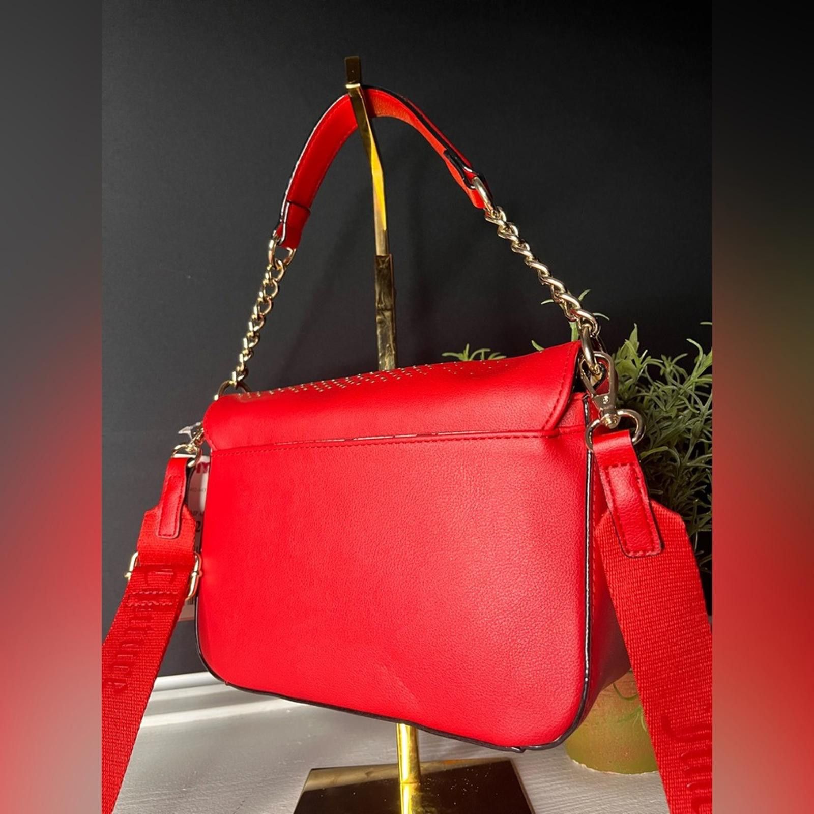 Juicy Couture Jeans Juicy Couture Red Lovely Day Flap Studded Crossbody Bag NWT Size ONE SIZE - 3 Thumbnail
