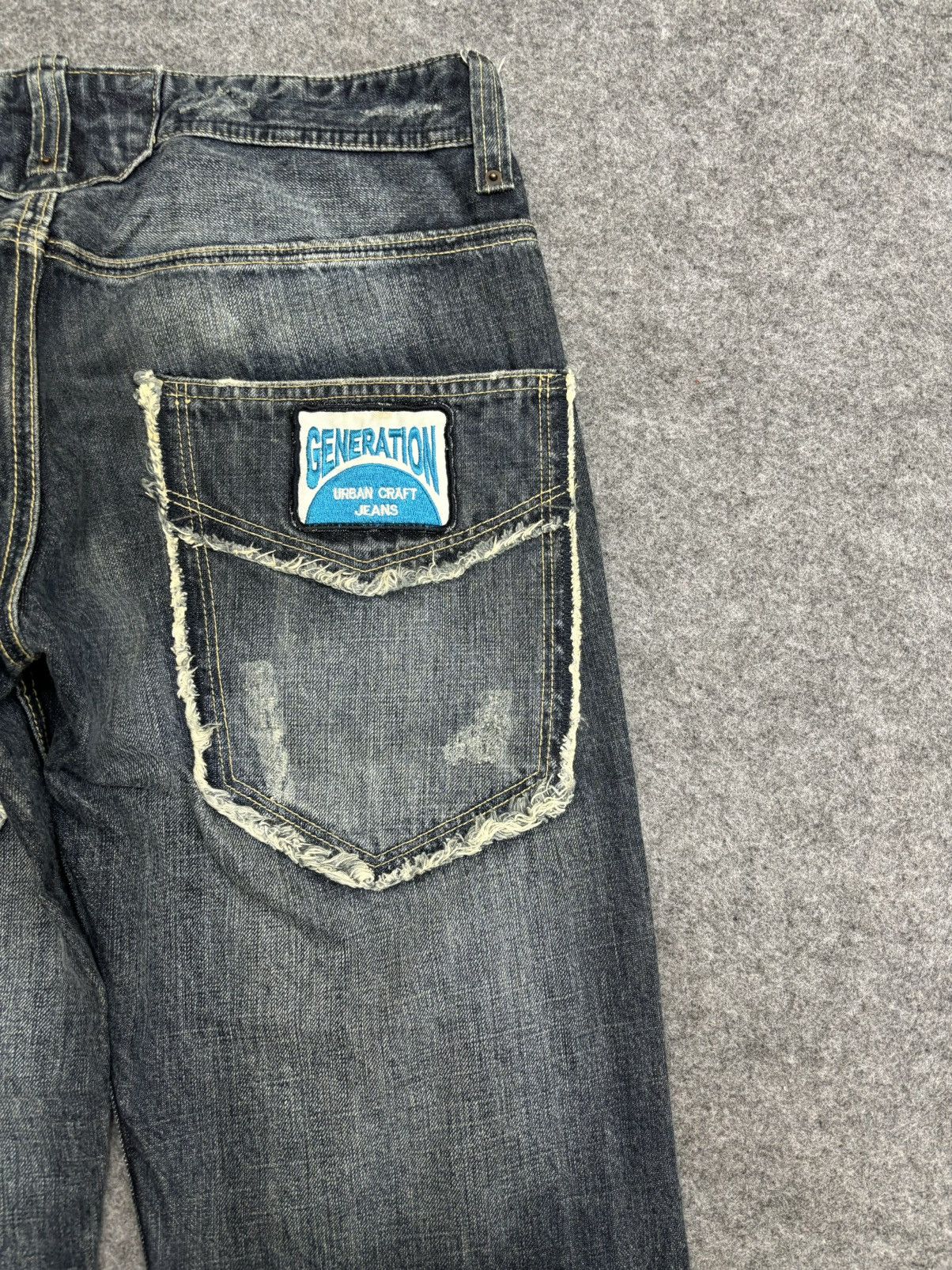 Japanese Brand × Seditionaries 💥Flare💥Insane Urban Craft Unfinishd Edge Distrssd Denim F475 Size US 34 / EU 50 - 16 Thumbnail
