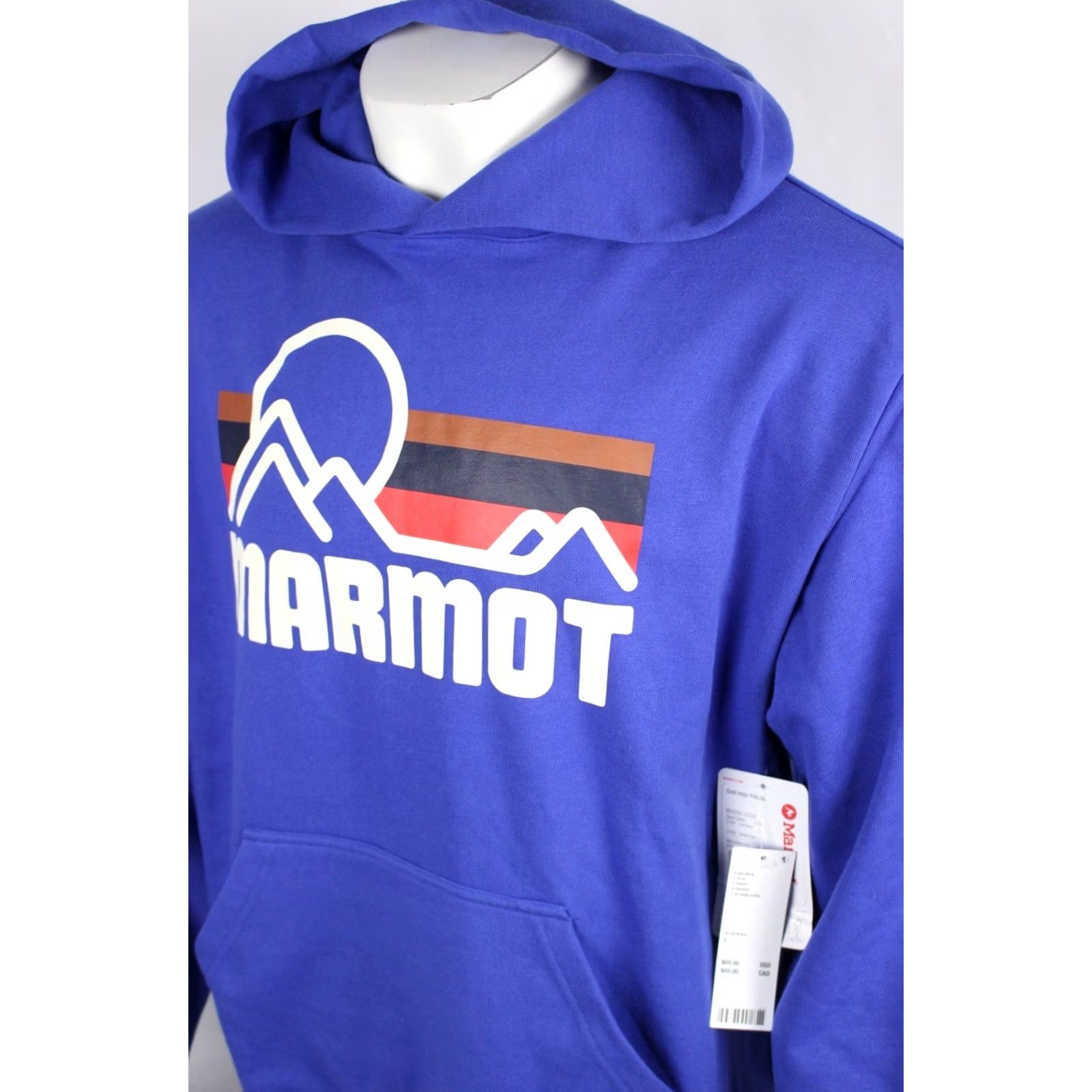 Marmot Marmot Men's Coastal Hoodie Sweatshirt L Large Trail Blue Graphic Print Hoodie Pullover Regular Fit Outdoor Fall Winter Spring Mens Size US L / EU 52-54 / 3 - 3 Thumbnail