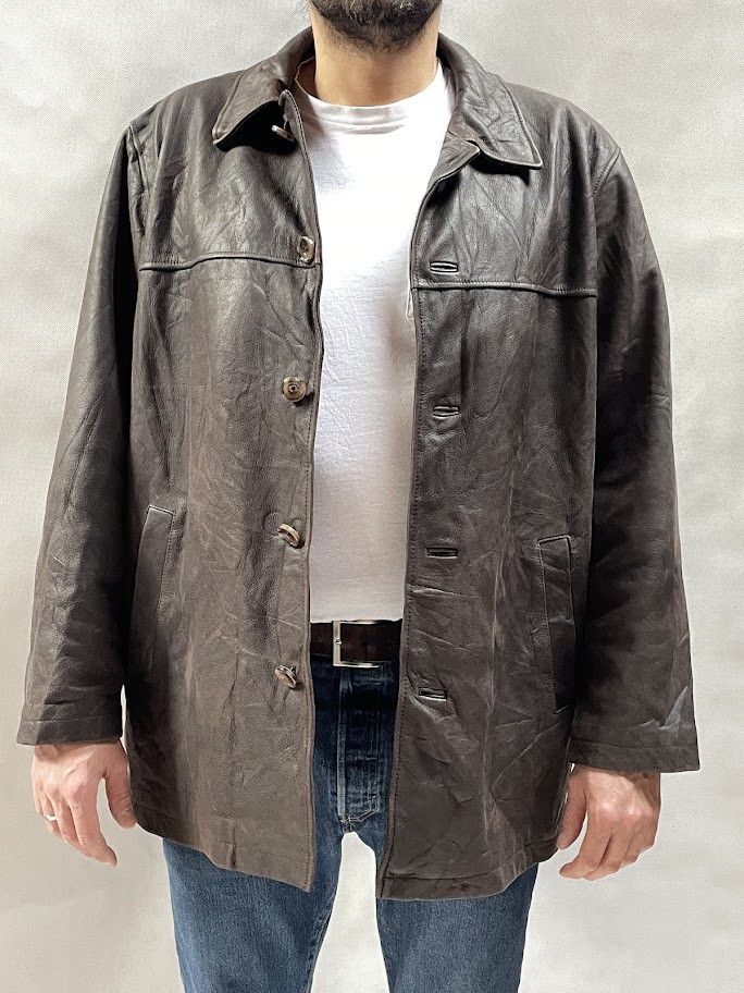 Eddie Bauer × Genuine Leather vintage Y2K Eddie Bauer genuine leather parka jacket Size US XL / EU 56 / 4 - 8 Thumbnail