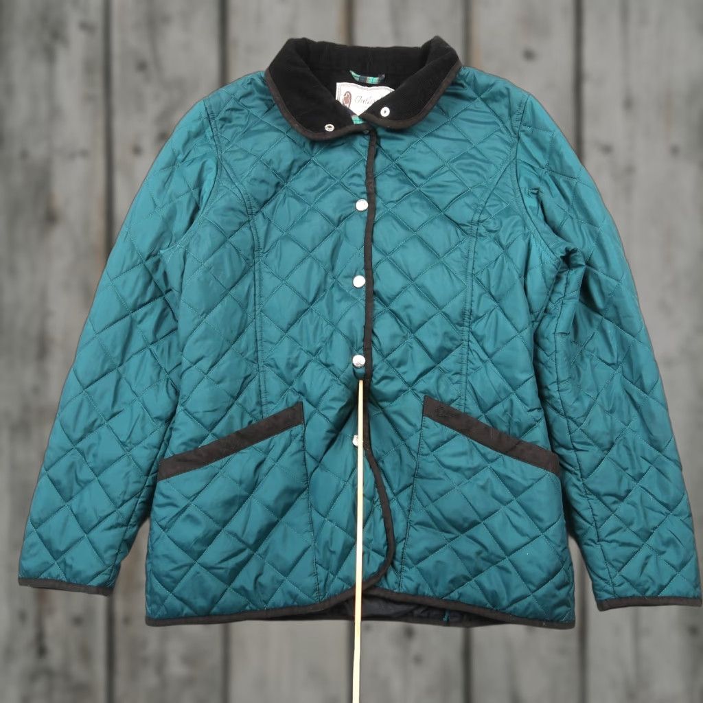 Altea Outback Trading Women’s Barn Coat Puffer Jacket Teal M Medium Preppy Quilted Corduroy Casual Coat Womens Size M / US 6-8 / IT 42-44 - 1 Thumbnail