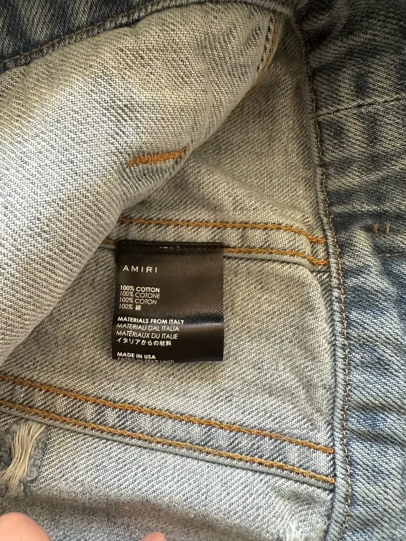 Amiri Amiri Size S The rendering ruined the denim jacket Size US S / EU 44-46 / 1 - 3 Thumbnail