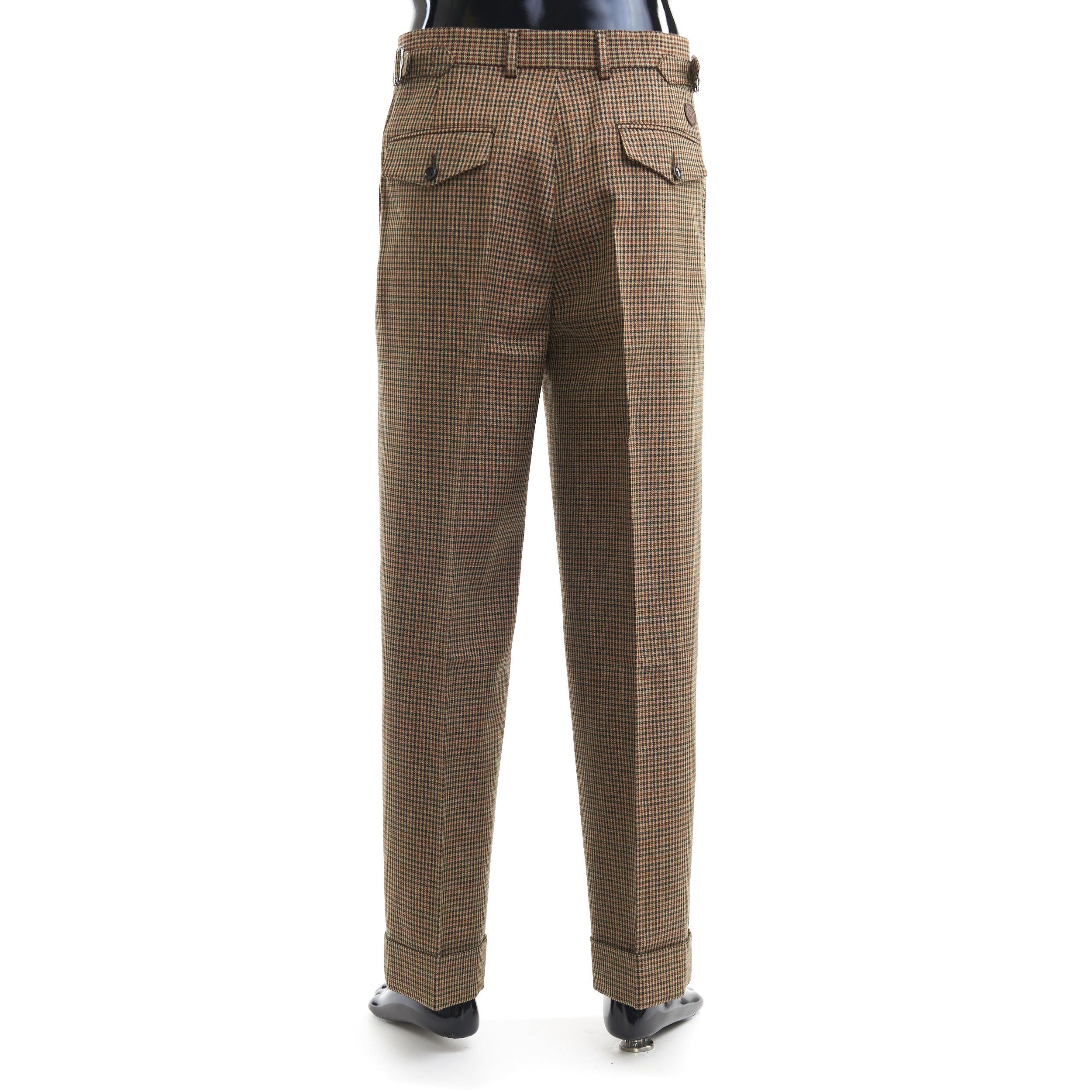 Gucci Check Wool Trouser With Patch In Brown And Orange Size US 32 / EU 48 - 5 Thumbnail