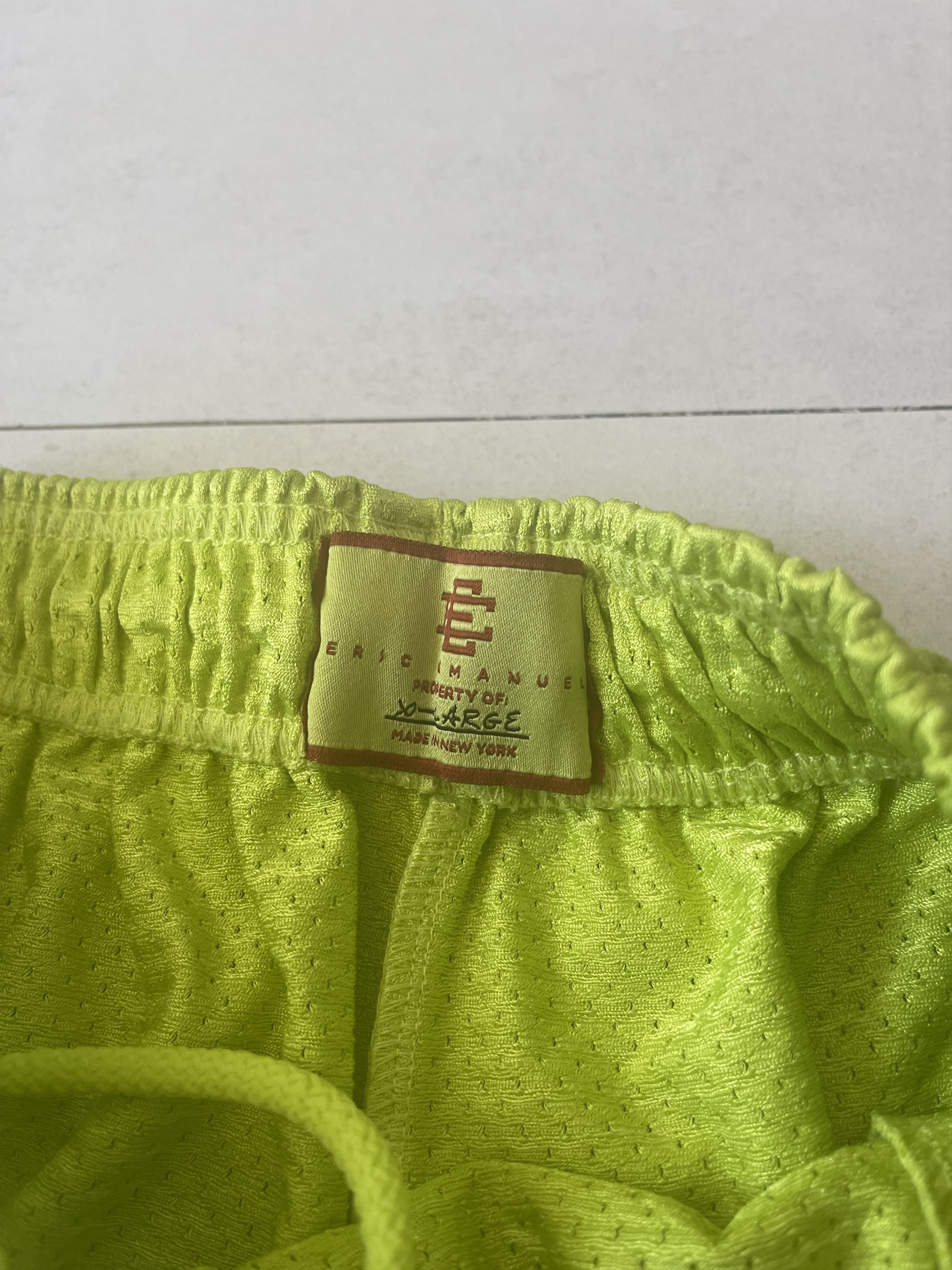 Eric Emanuel Eric Emanuel shorts neon green yellow purple XL Size US 35 - 2 Thumbnail