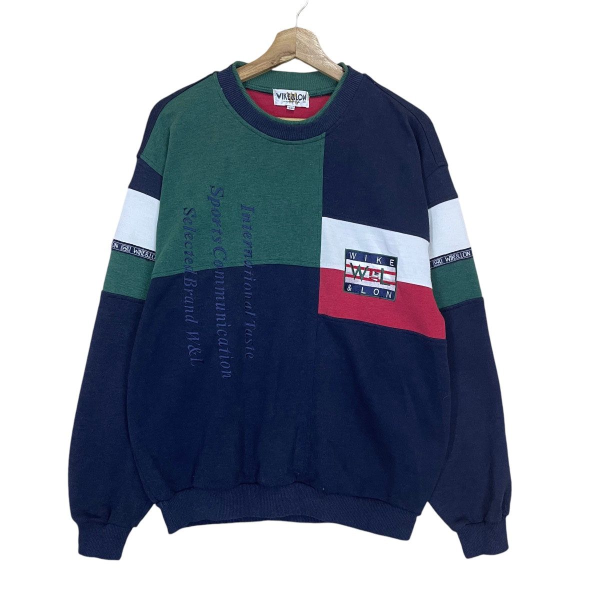 Designer × Vintage Vintage 90s Wike&Lon Crewneck Sweatshirt Size US L / EU 52-54 / 3 - 1 Thumbnail