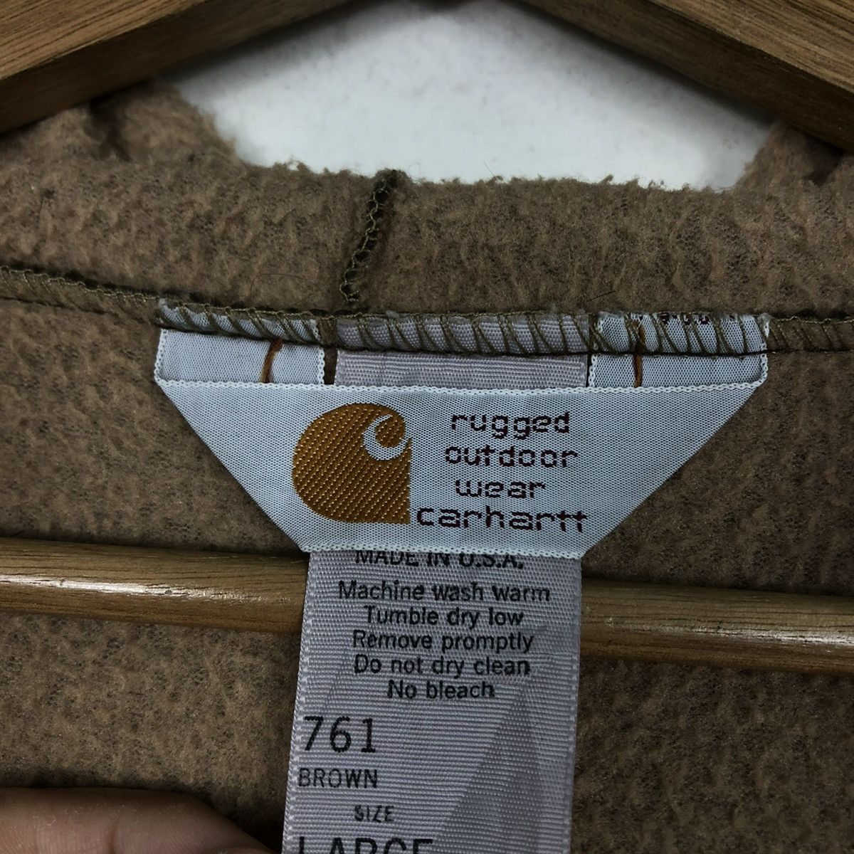 Carhartt 🔥VINTAGE ZIPPER SWEATER CARHARTT MADE IN USA 761 BROWN Size US L / EU 52-54 / 3 - 22 Thumbnail