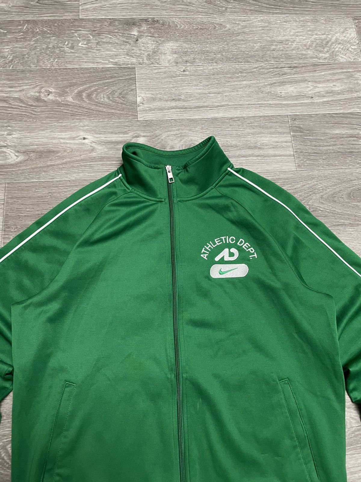 Nike Vintage Nike Athletic Dept. Green Track Jacket Size US M / EU 48-50 / 2 - 2 Thumbnail