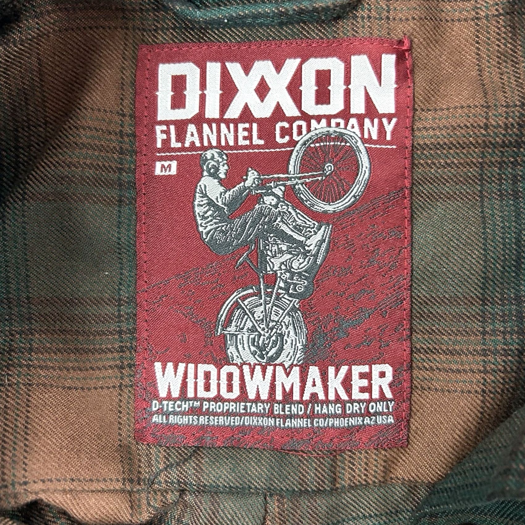 Vintage Dixxon Flannel Shirt Mens Medium The Widowmaker Green Brown Plaid Long Sleeve Size US M / EU 48-50 / 2 - 4 Thumbnail