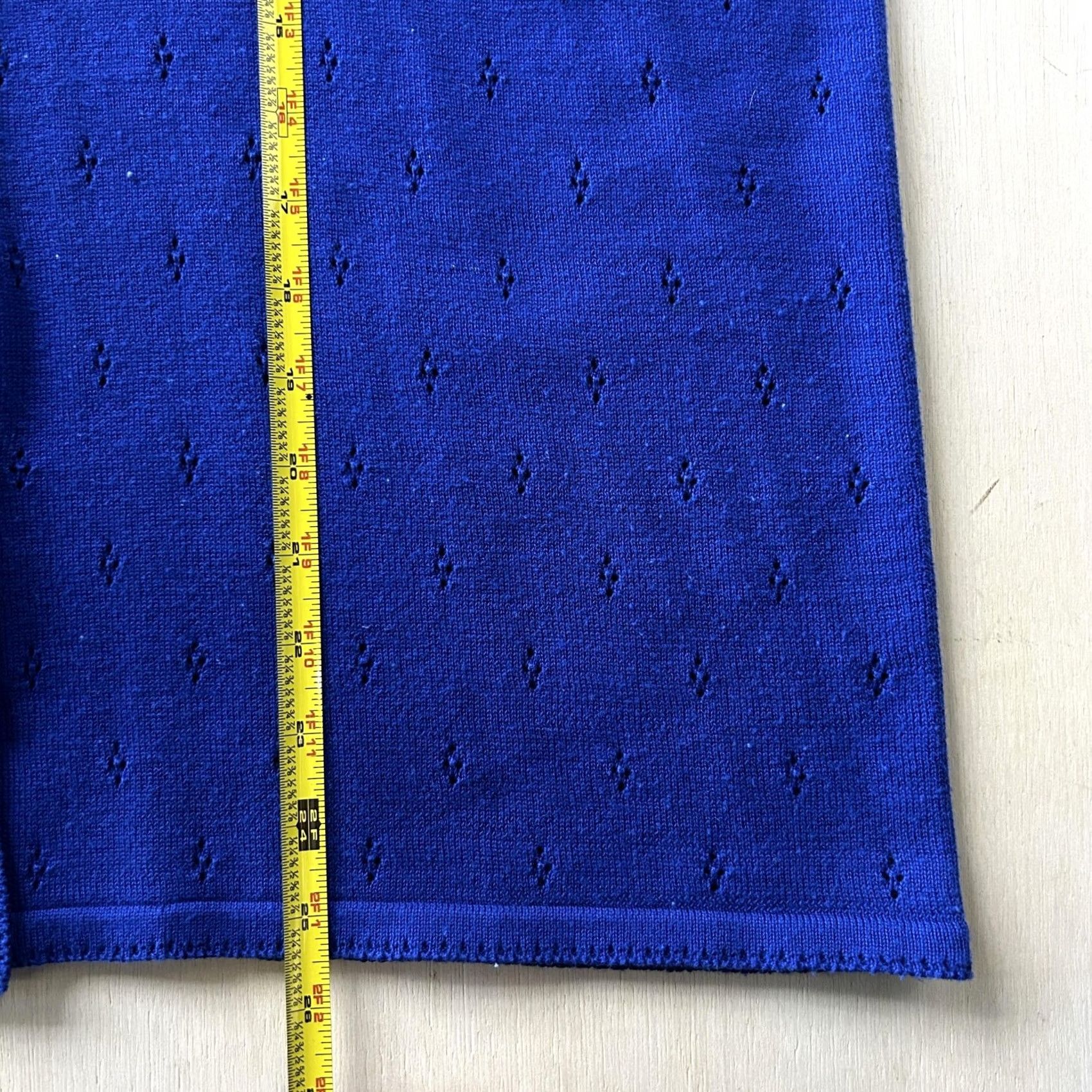 Jantzen Jantzen Cardigan Womens Large Blue Short Sleeve Floral Embroidered Knit Sweater Size L / US 10 / IT 46 - 4 Thumbnail
