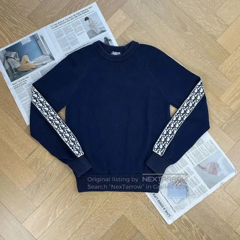 Dior Dior Navy Blue Men's Pullover Sweater . Size US S / EU 44-46 / 1 - 1 Thumbnail