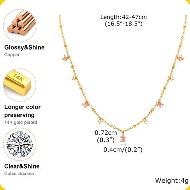 Other Sparking Clear Stones Charms Necklace Size ONE SIZE - 2 Thumbnail
