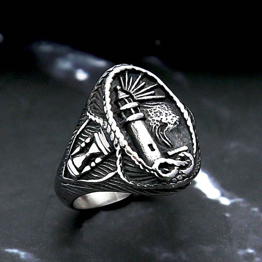 Vintage Vintage Viking Lighthouse Ring Size ONE SIZE - 1 Thumbnail