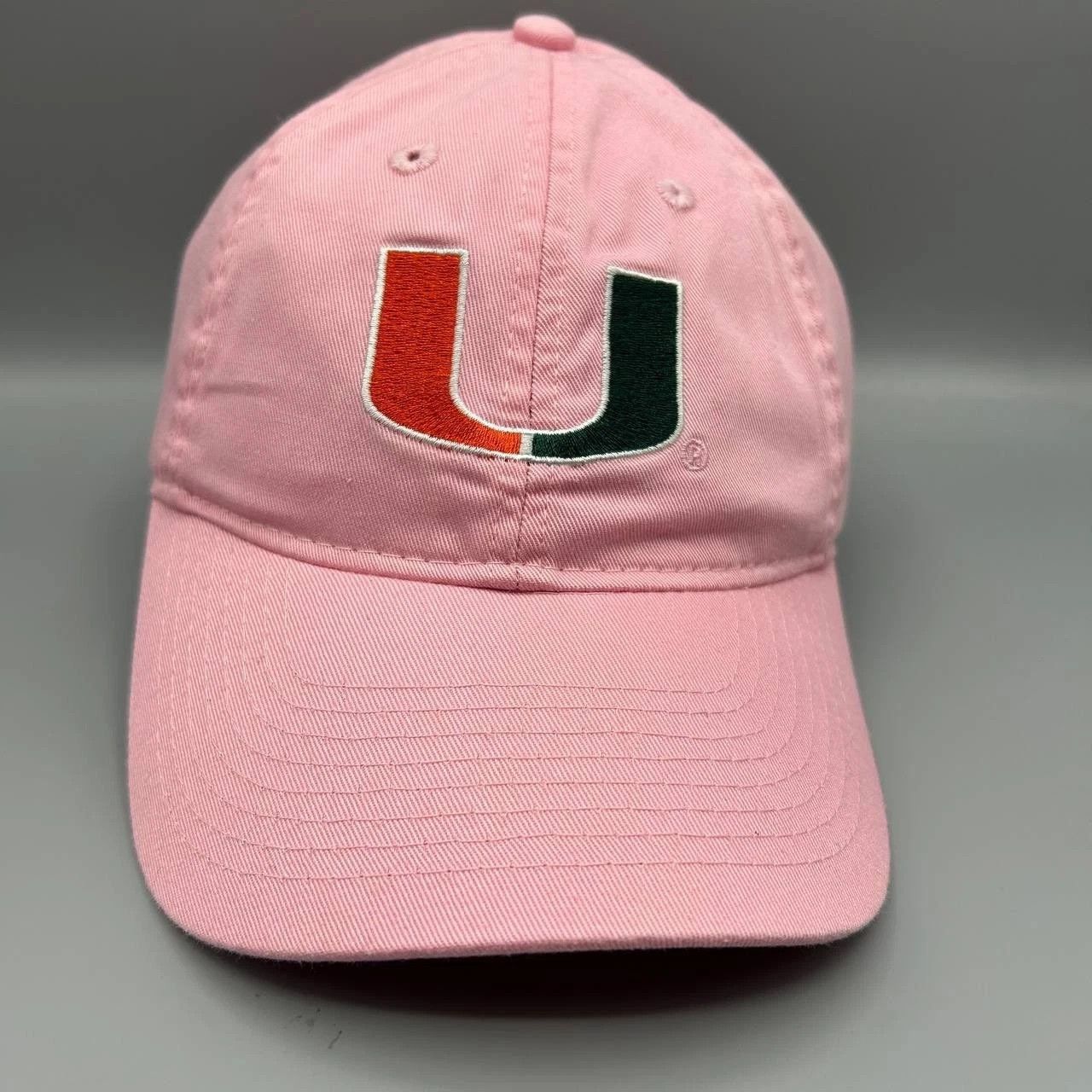 Adidas Miami Hurricanes Hat Women Embroidered Strap Back Cotton Size ONE SIZE - 1 Thumbnail