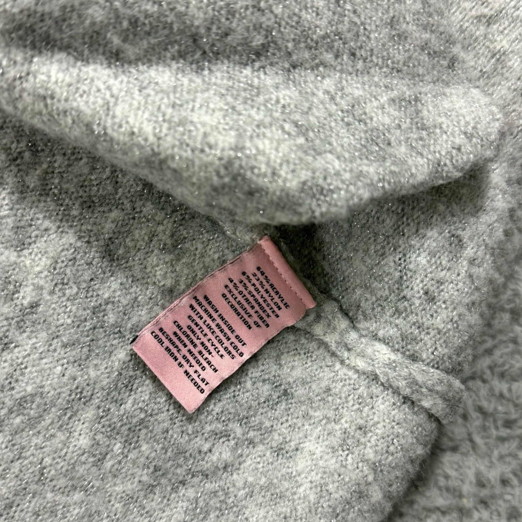 Juicy Couture Juicy Couture Open Sweater Cardigan Hoodie Women XL Gray Long Sleeve Lightweight Knit Zip Crew Neck"} Size XL / US 12-14 / IT 48-50 - 6 Thumbnail
