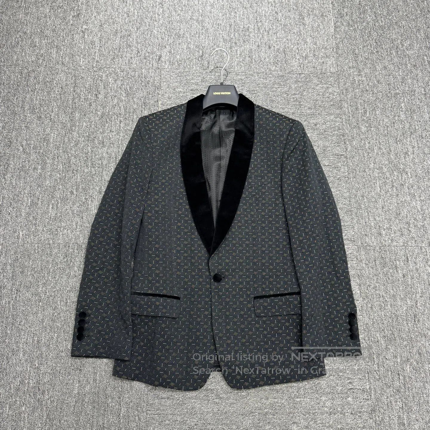 Dolce & Gabbana Dolce Gabbana Elegant velvet collar pattern printed suit j Size 44R - 1 Thumbnail