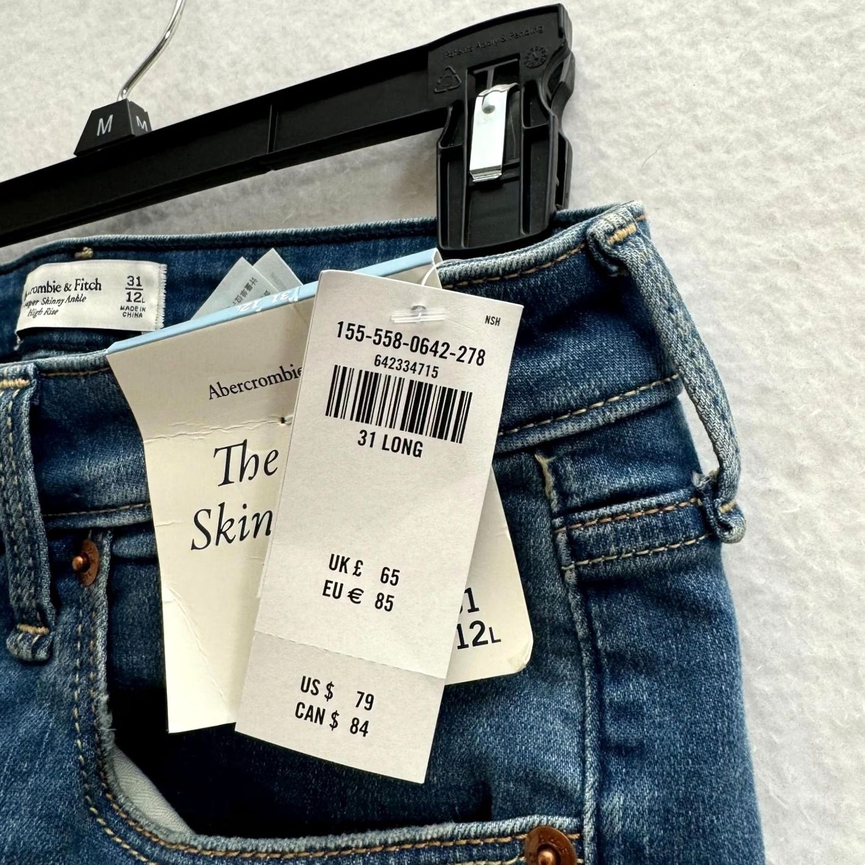 Abercrombie & Fitch VINTAGE Abercrombie & Fitch Jeans Women 31x29 12L High Rise Ankle Skinny Denim Blue 31 Regular Womens Jeans Size 24" / US 00 / IT 34 - 4 Thumbnail