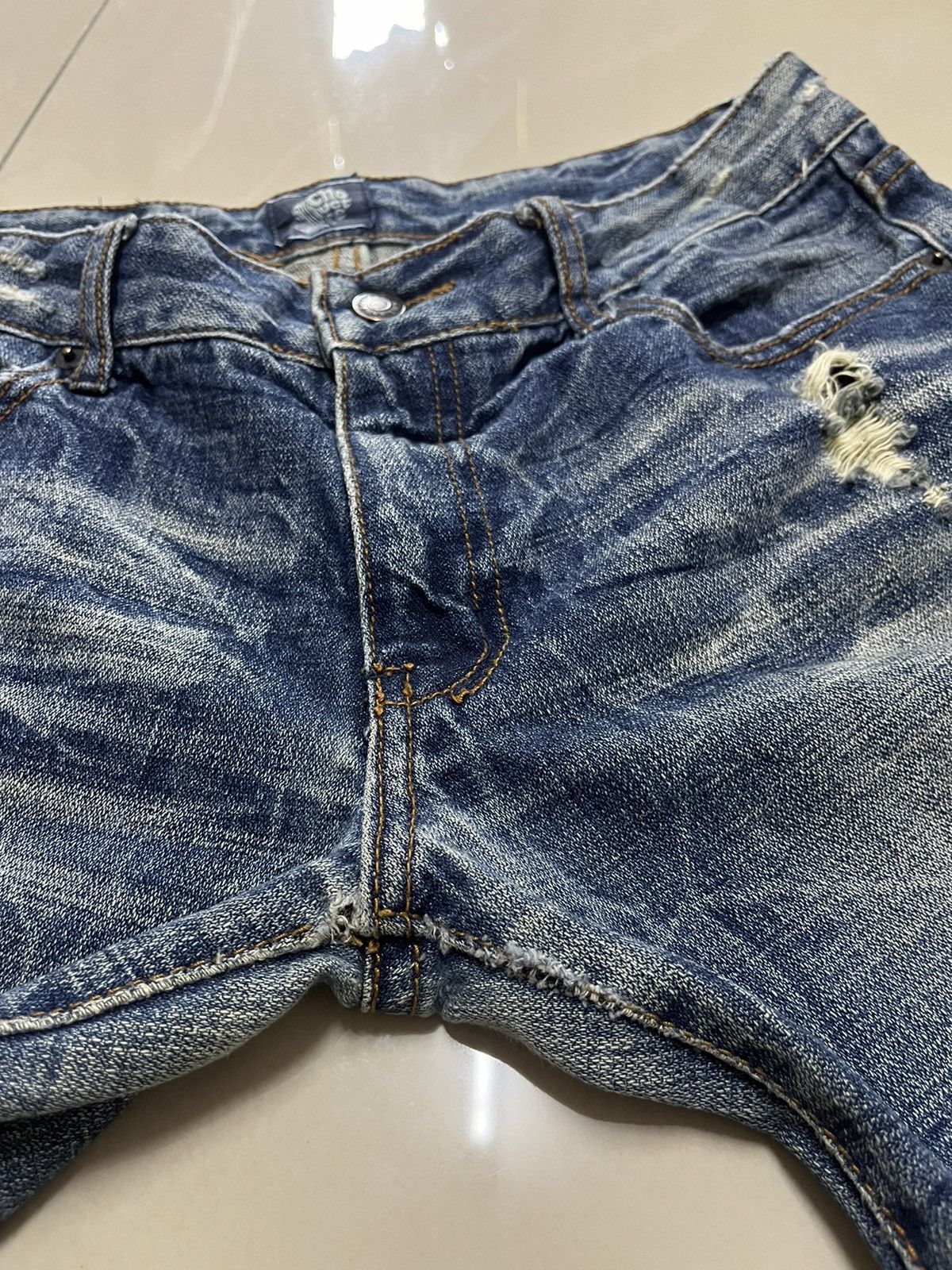 Hysteric Glamour Flare Jeans chouette distressed thunder denim low rise Size US 32 / EU 48 - 22 Thumbnail